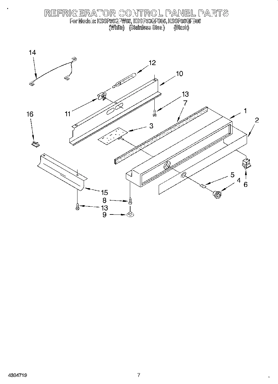 05 - REFRIGERATOR CONTROL PANEL