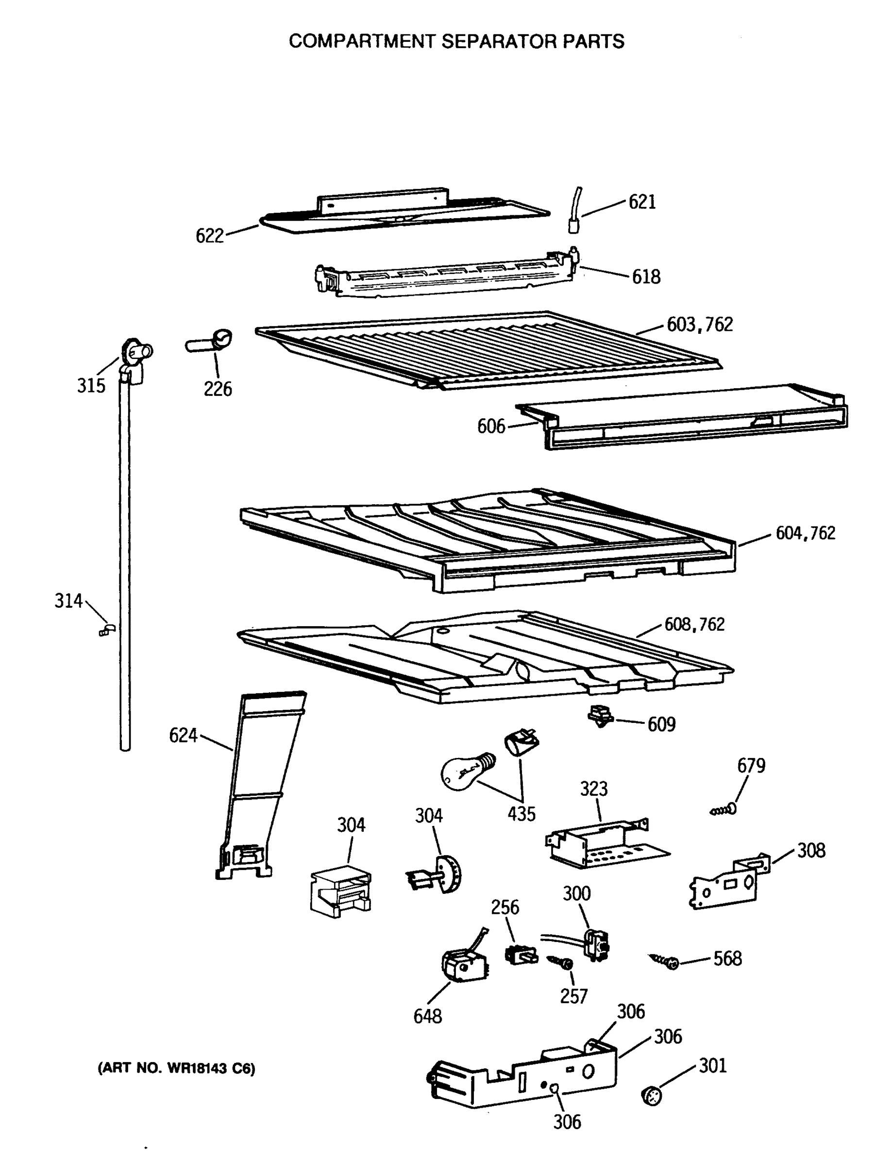 COMPARTMENT SEPARATOR PARTS