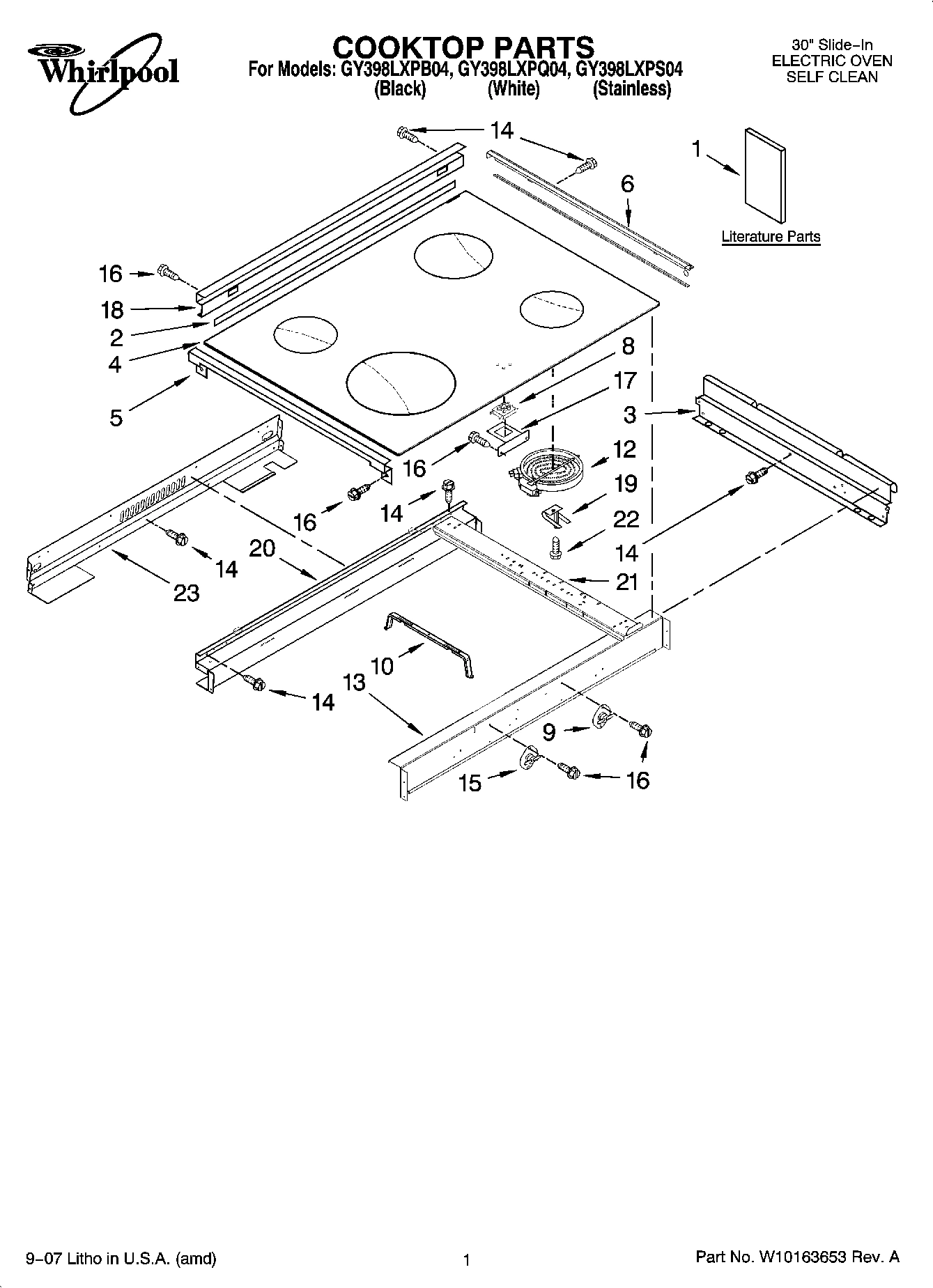 01 - COOKTOP PARTS