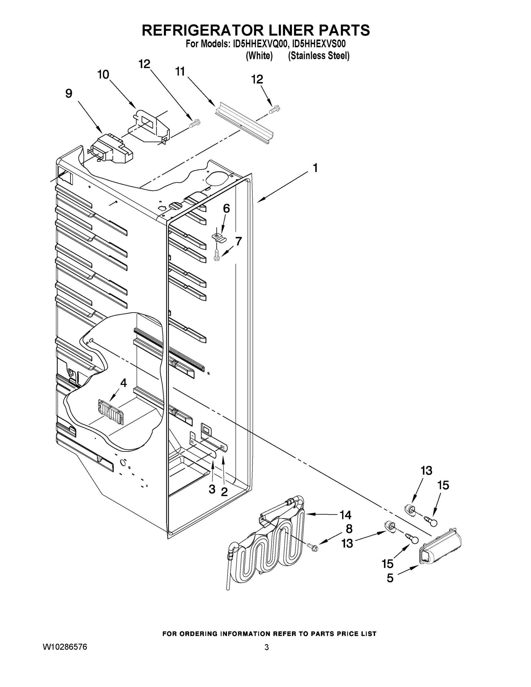 02 - REFRIGERATOR LINER PARTS