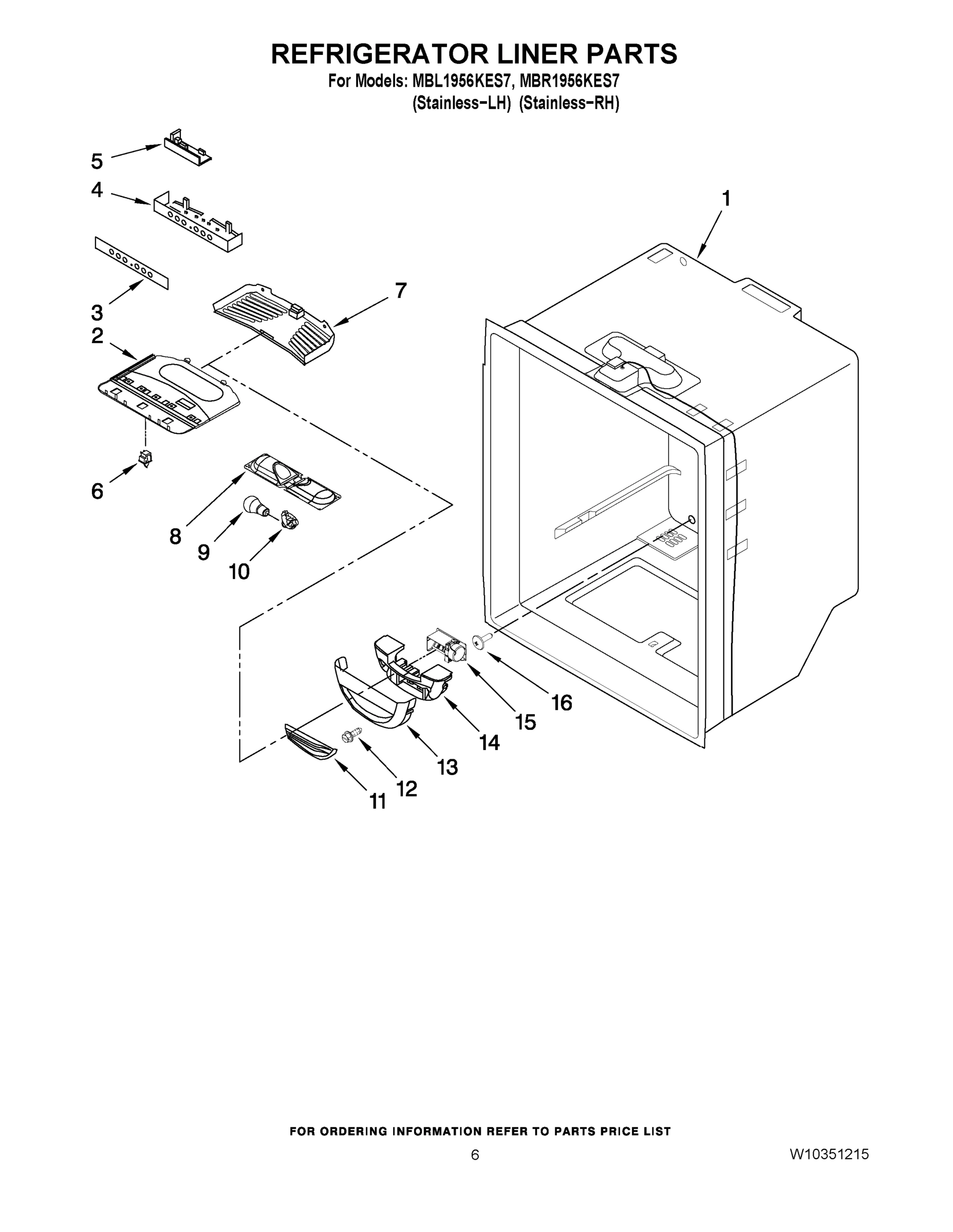 04 - REFRIGERATOR LINER PARTS