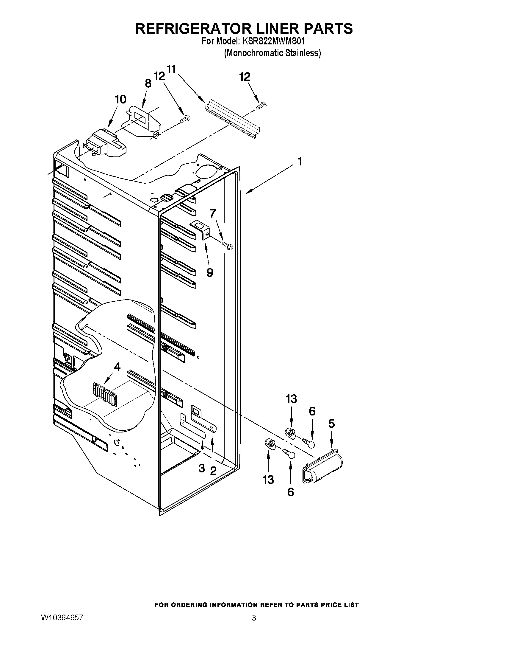 02 - REFRIGERATOR LINER PARTS
