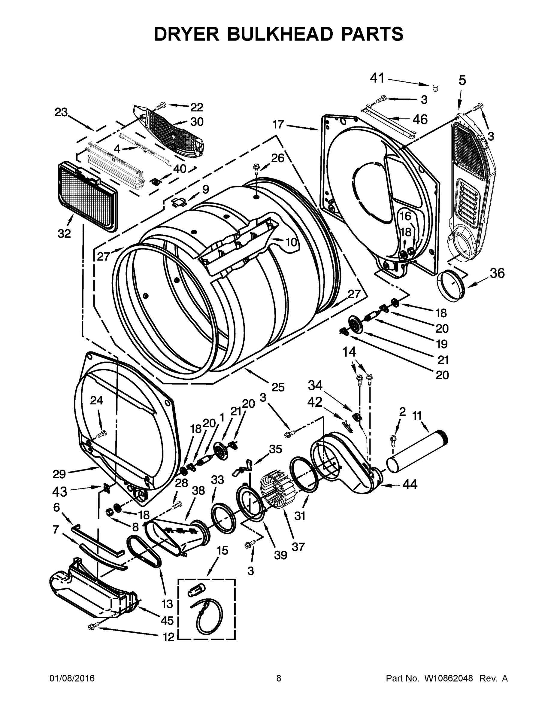 05 - DRYER BULKHEAD PARTS