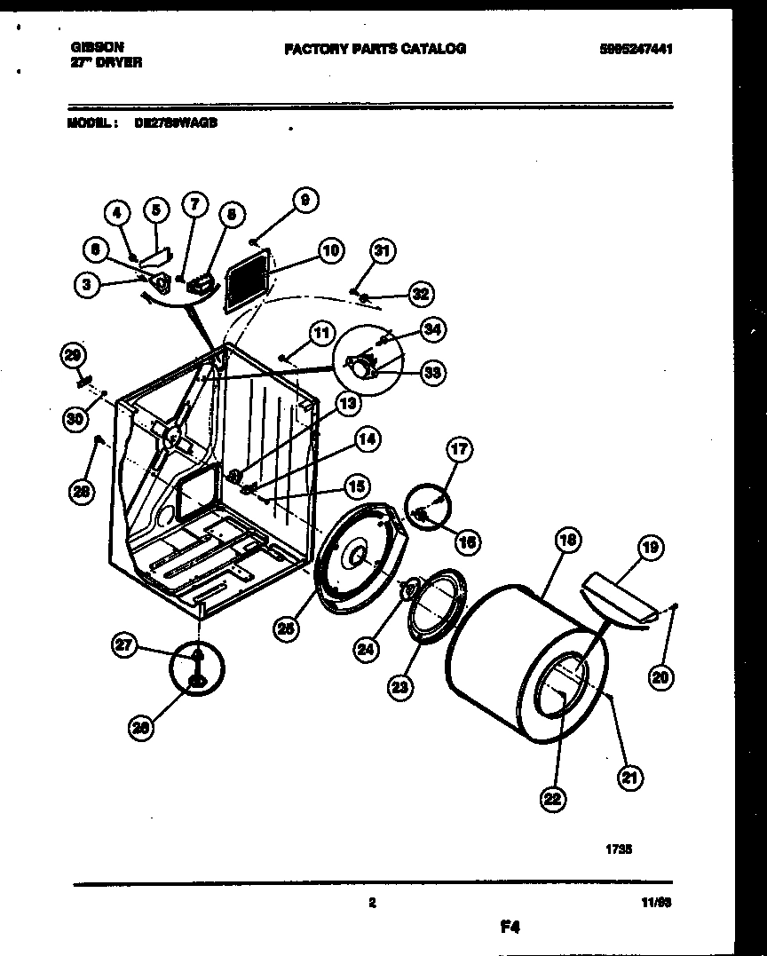 02 - CABINET AND COMPONENT PARTS