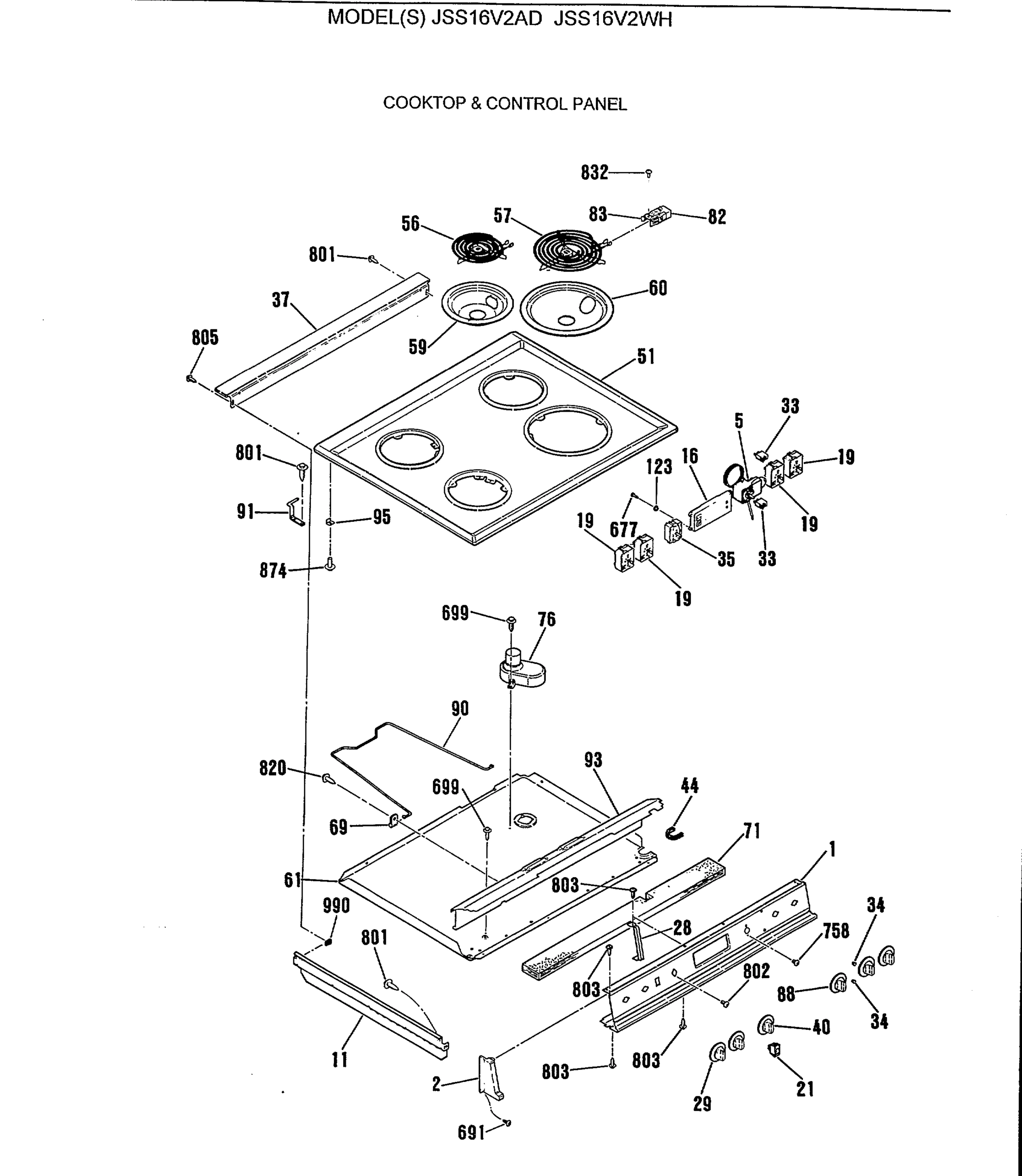 COOKTOP & CONTROL PANEL