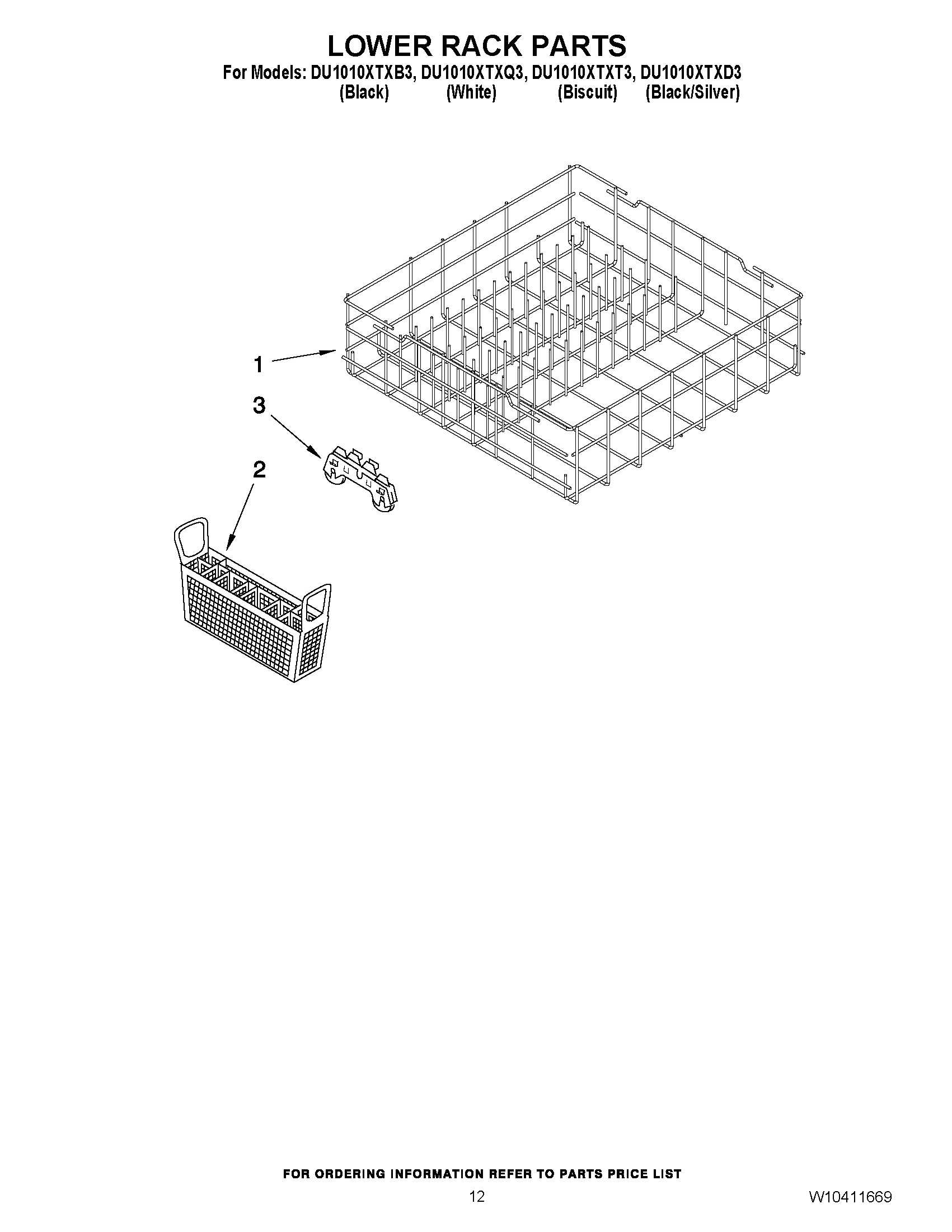 10 - LOWER RACK PARTS