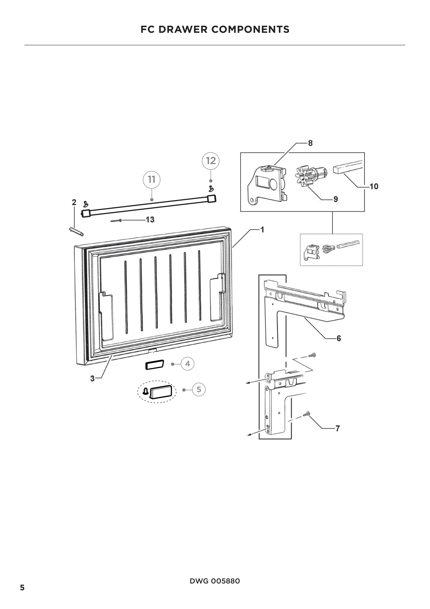 FC DRAWER COMPONENTS