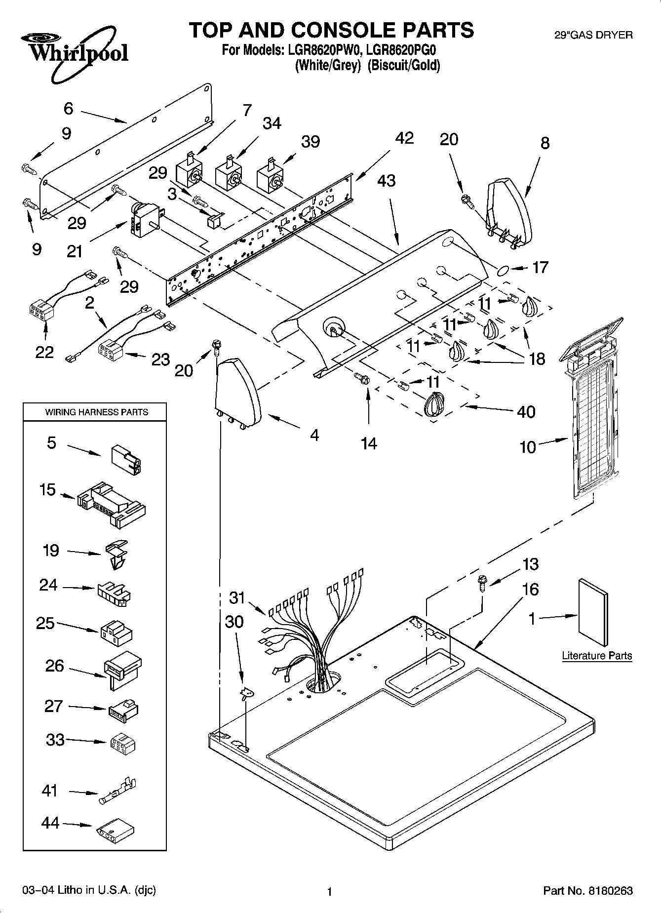 01 - TOP AND CONSOLE PARTS