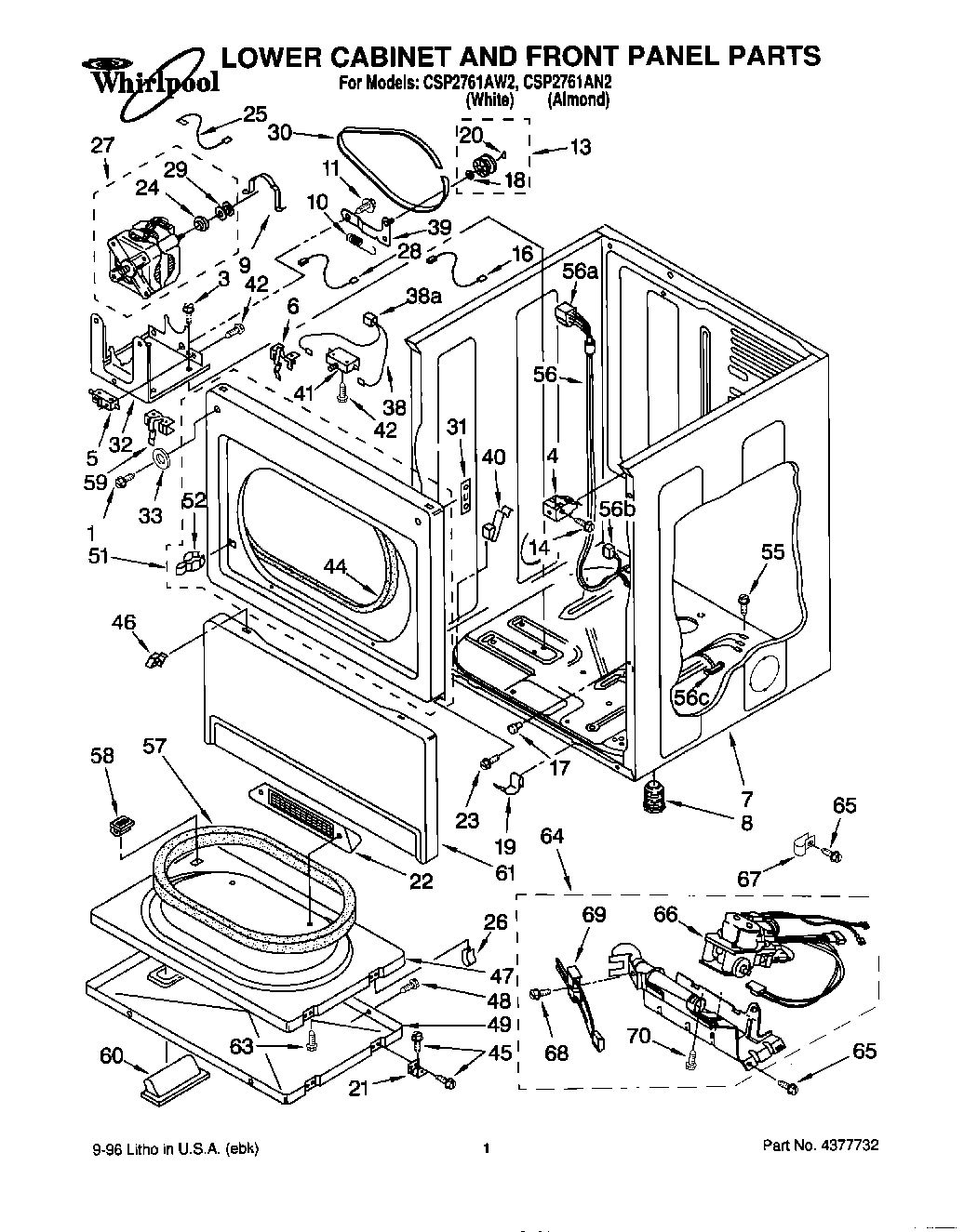 01 - LOWER CABINET AND FRONT PANEL