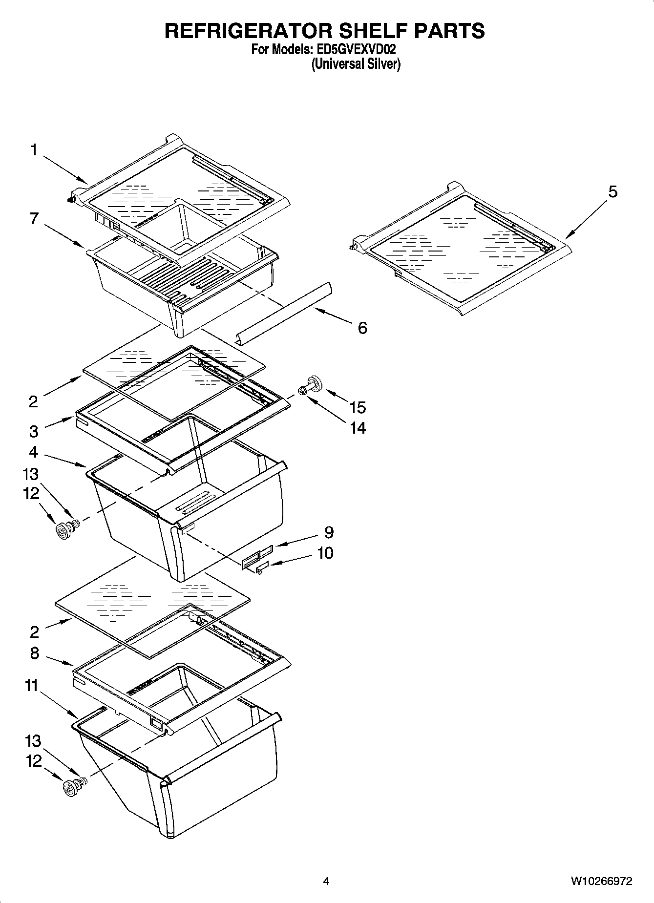 03 - REFRIGERATOR SHELF PARTS