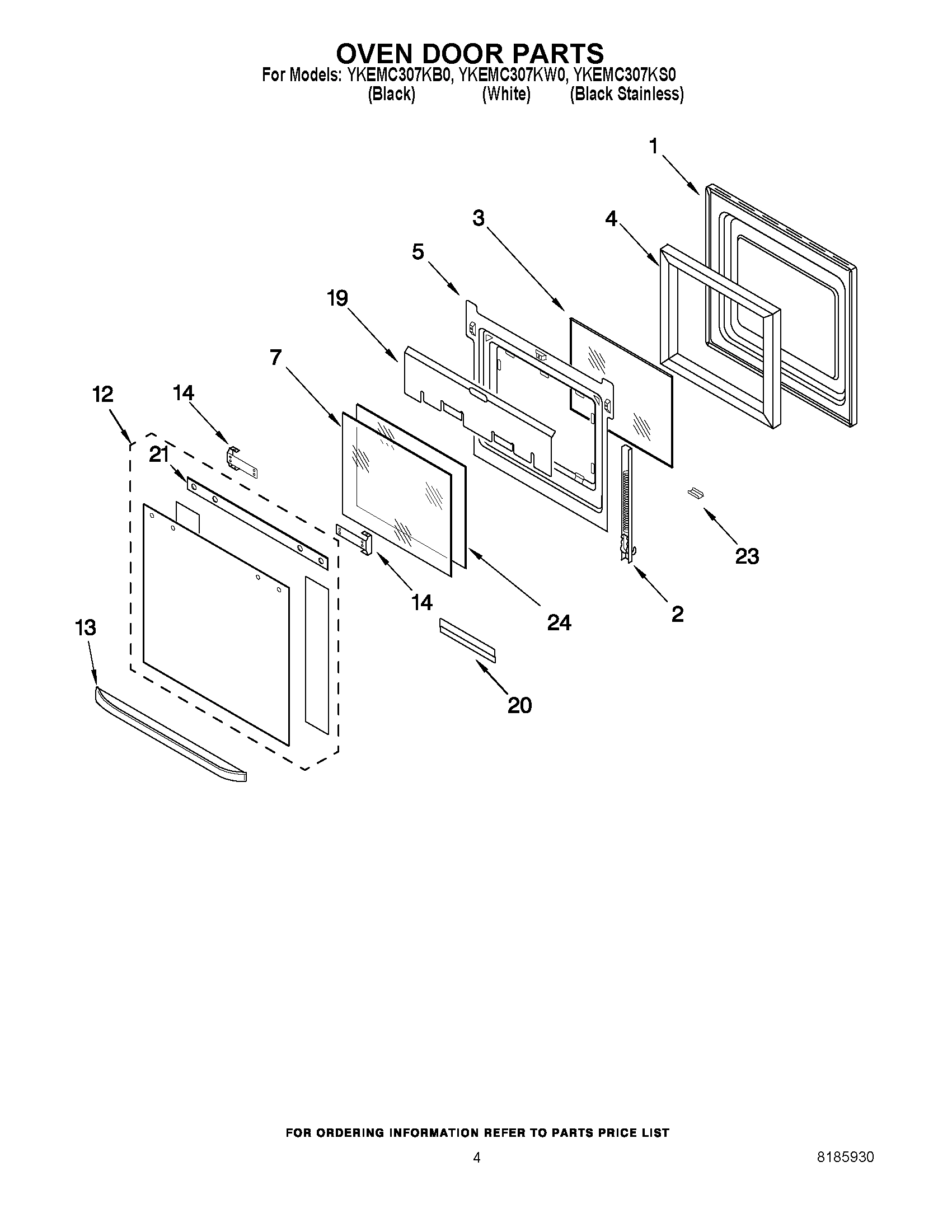 03 - OVEN DOOR PARTS