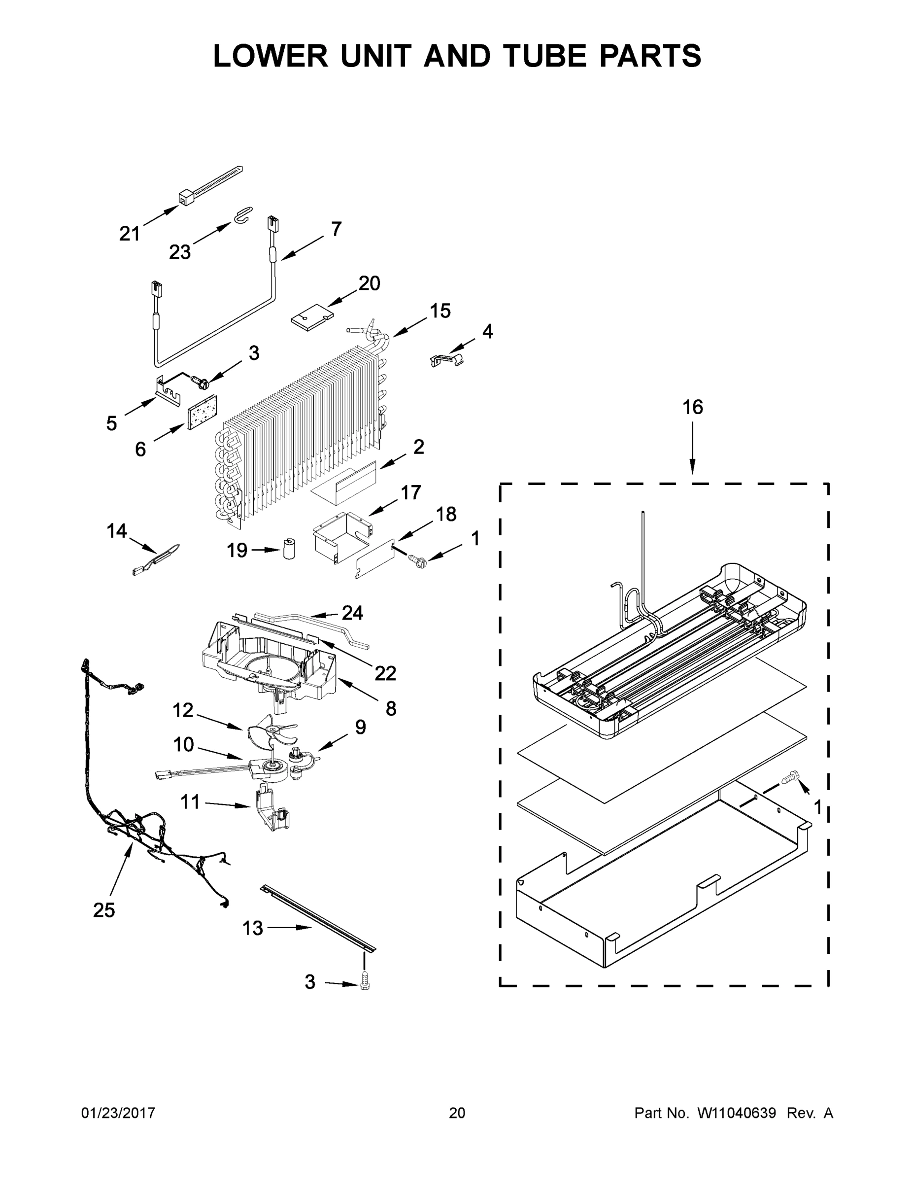 11 - LOWER UNIT AND TUBE PARTS