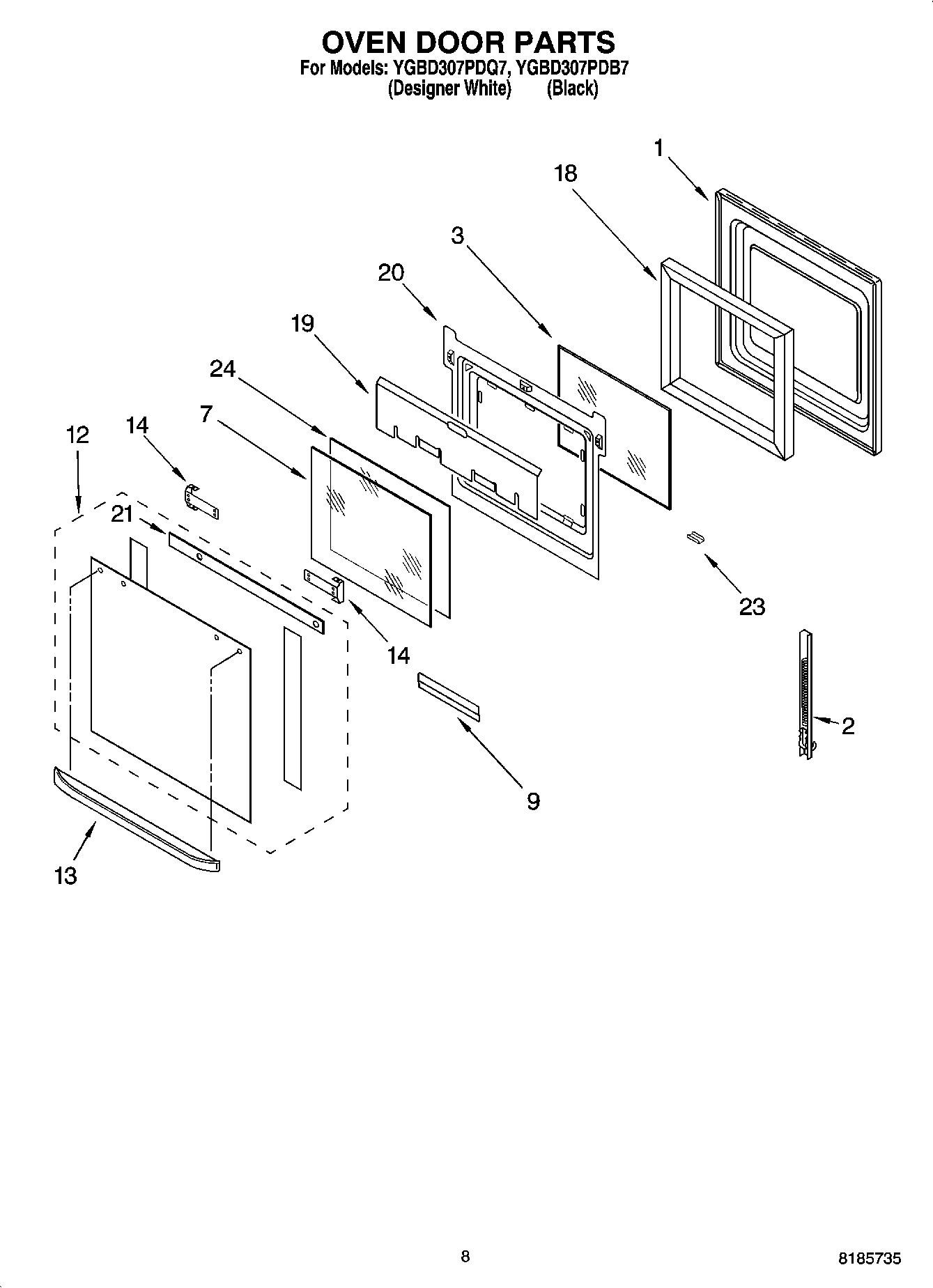 06 - OVEN DOOR PARTS
