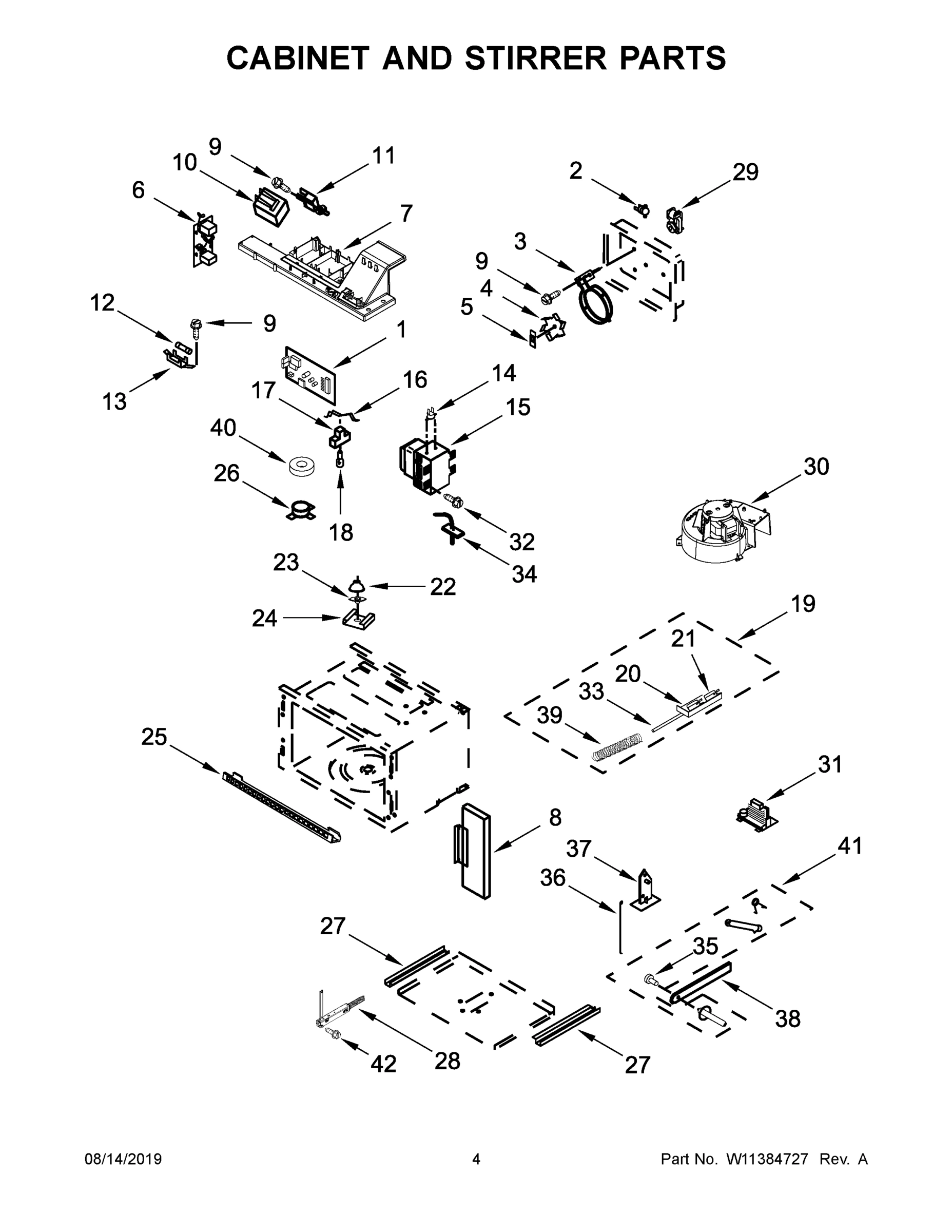 03 - CABINET AND STIRRER PARTS