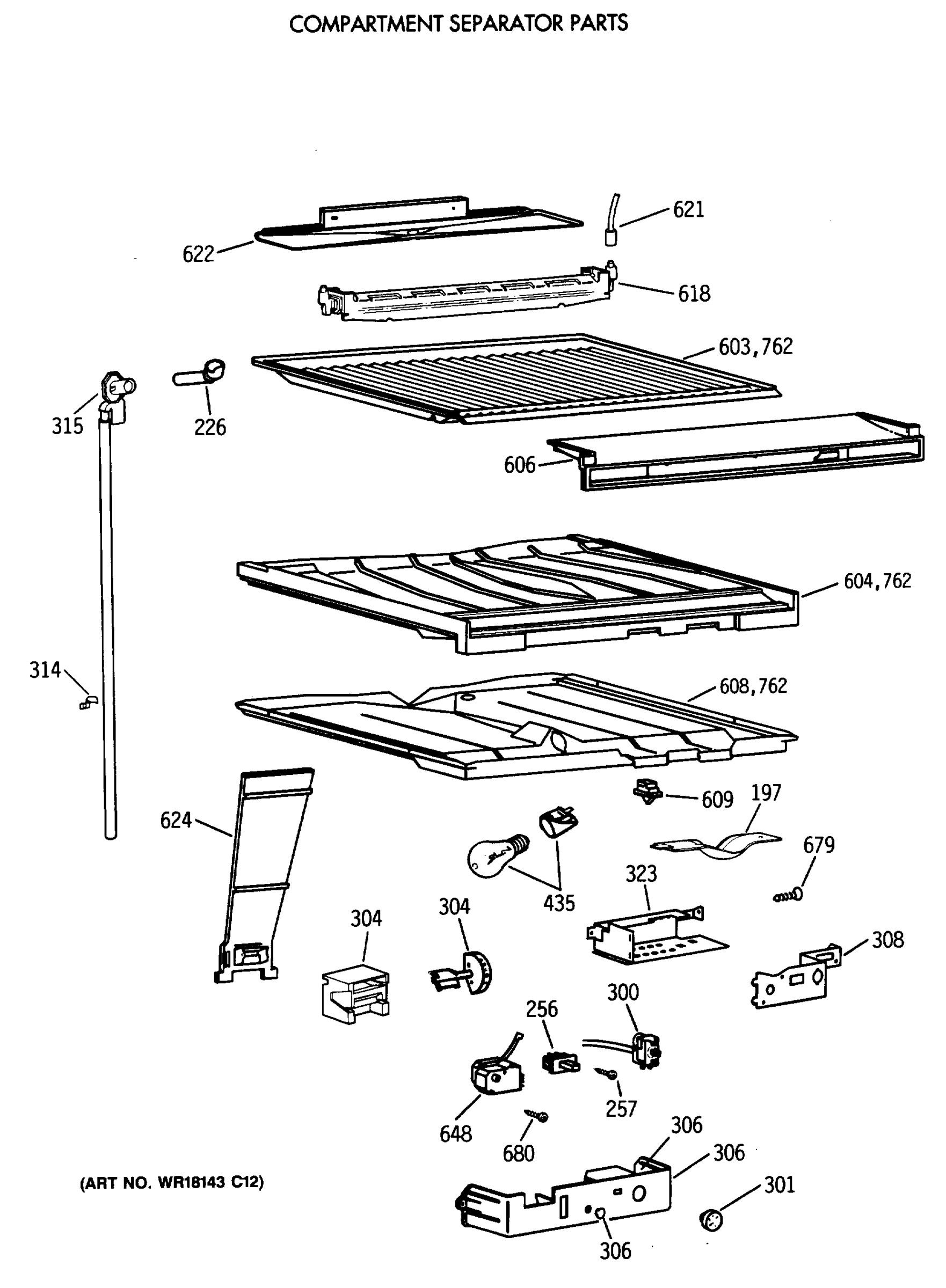 COMPARTMENT SEPARATOR PARTS