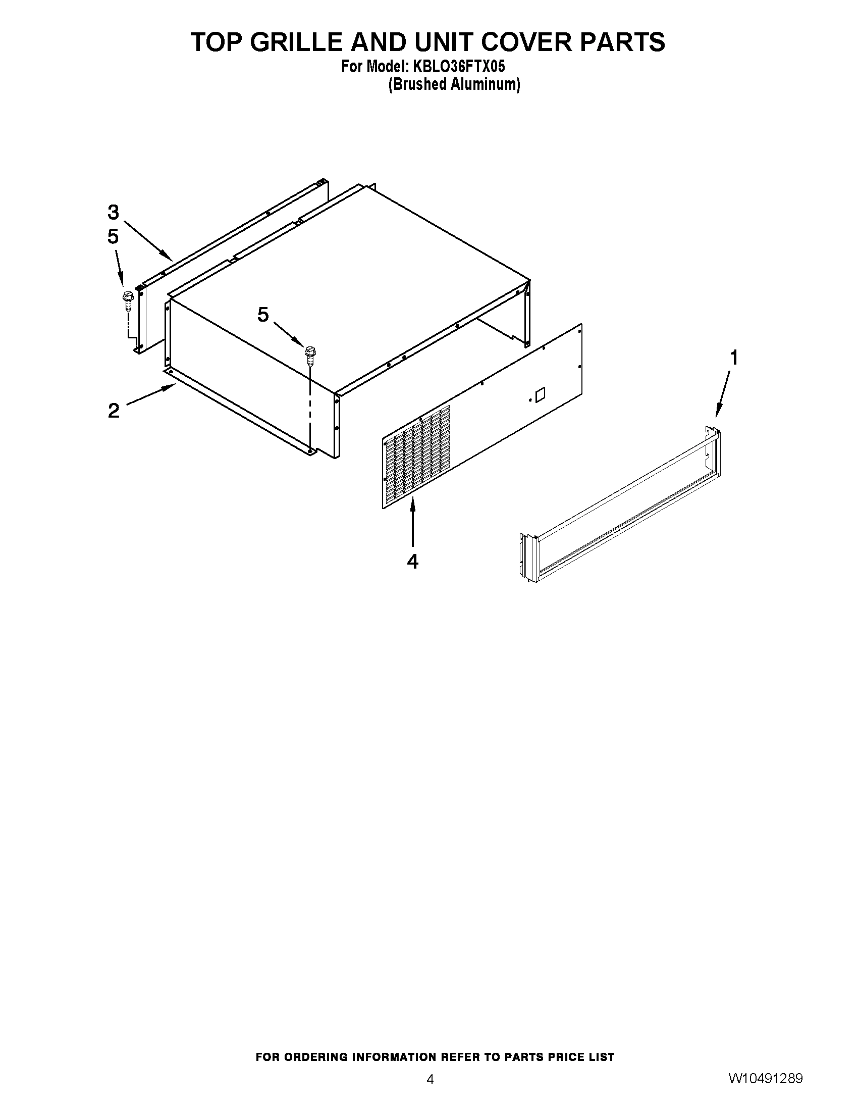 03 - TOP GRILLE AND UNIT COVER PARTS