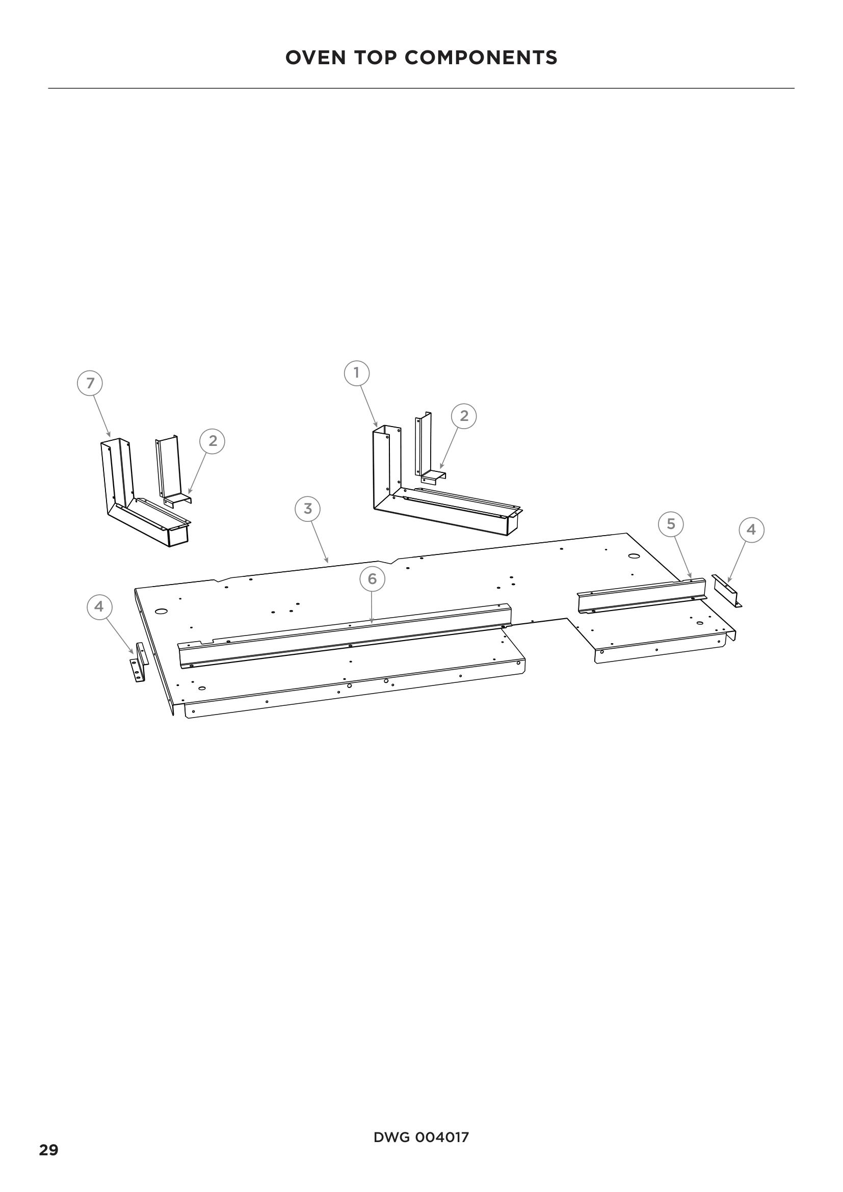 OVEN TOP COMPONENTS