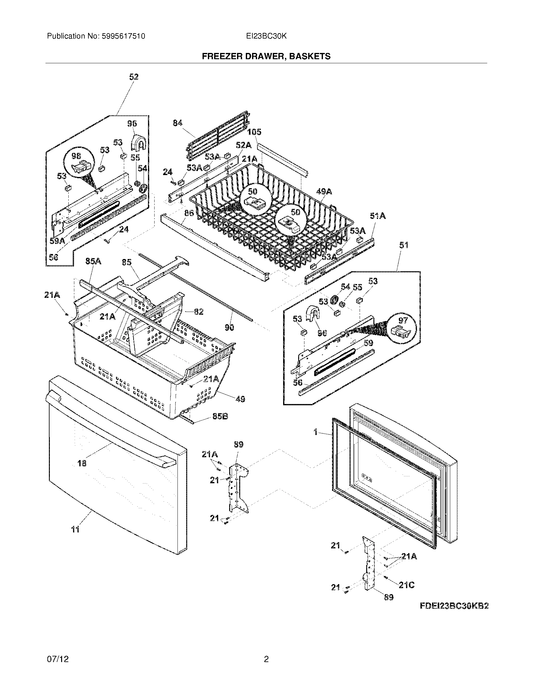 03 - FREEZER DRAWER, BASKETS