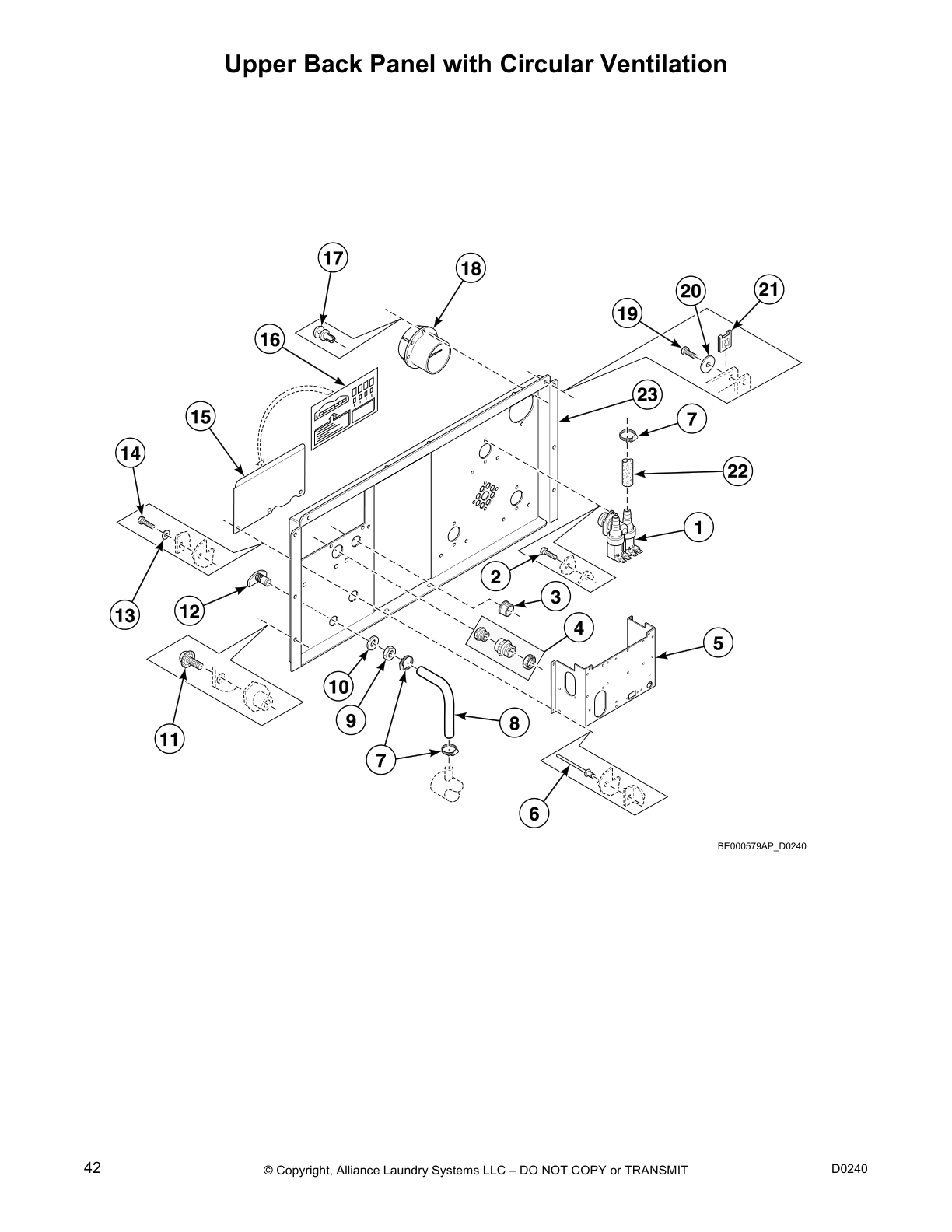 Upper Back Panel with Circular Ventilation