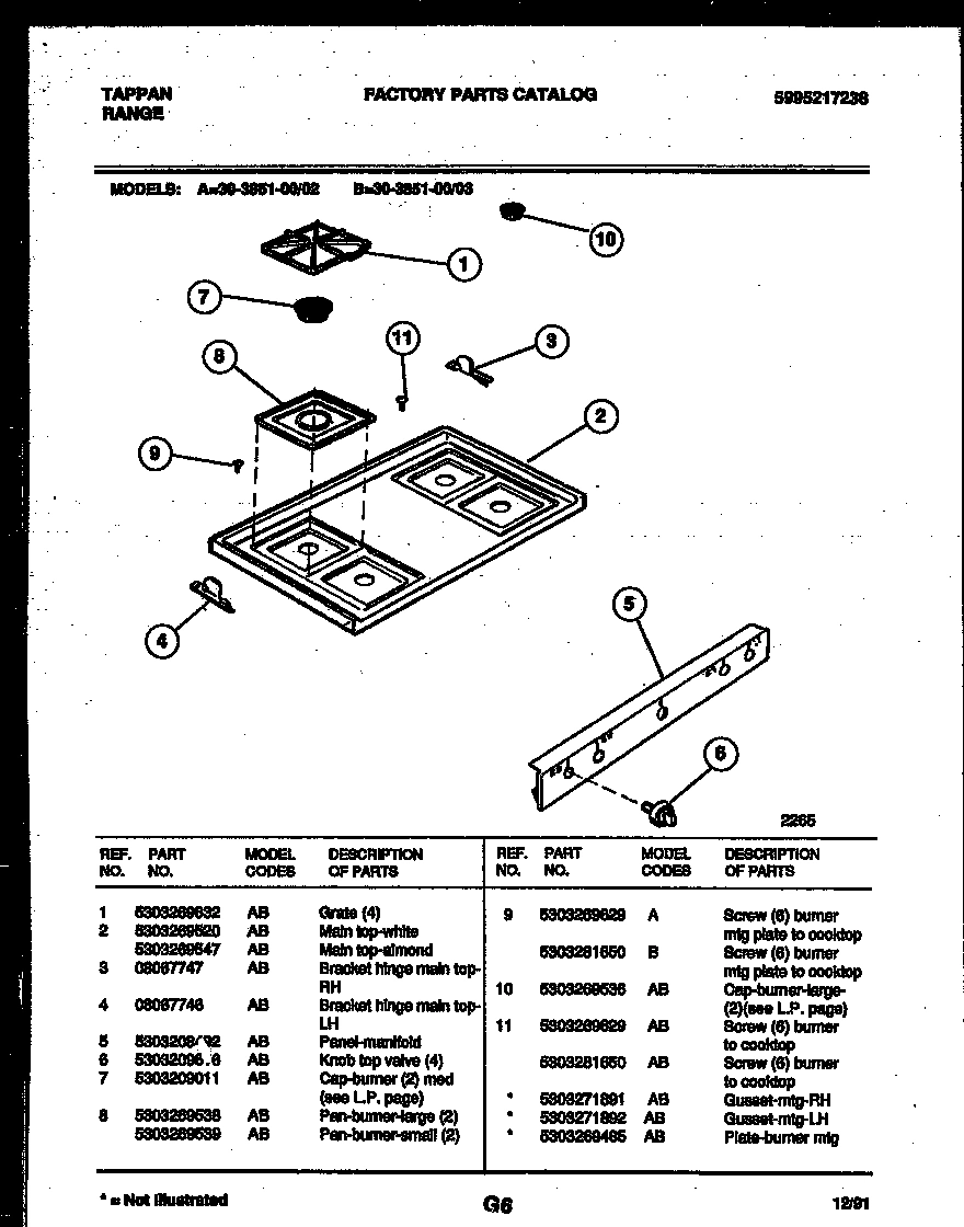 03 - COOKTOP PARTS