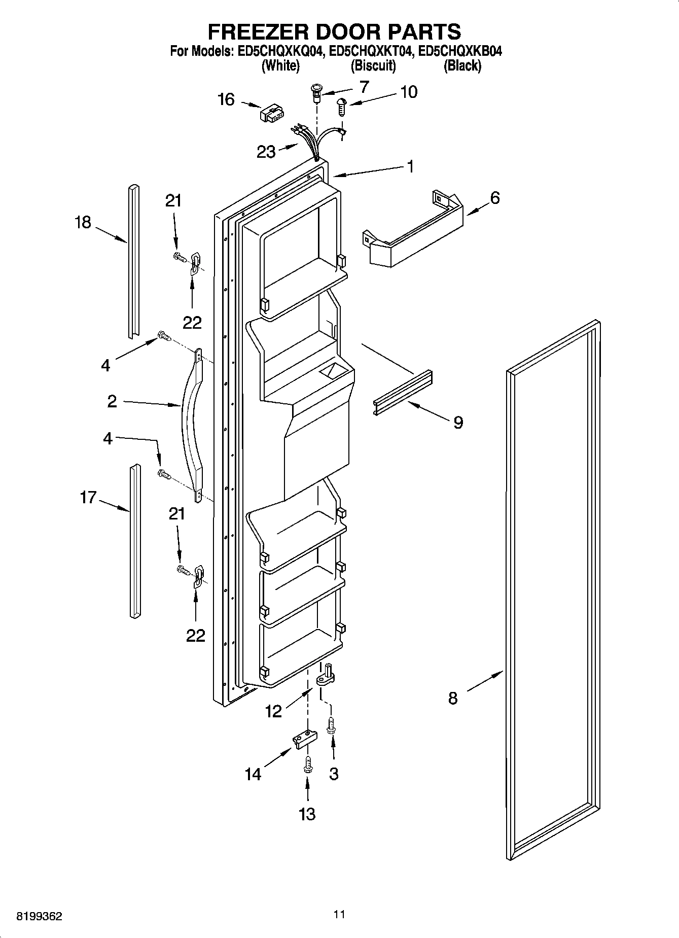 07 - FREEZER DOOR PARTS