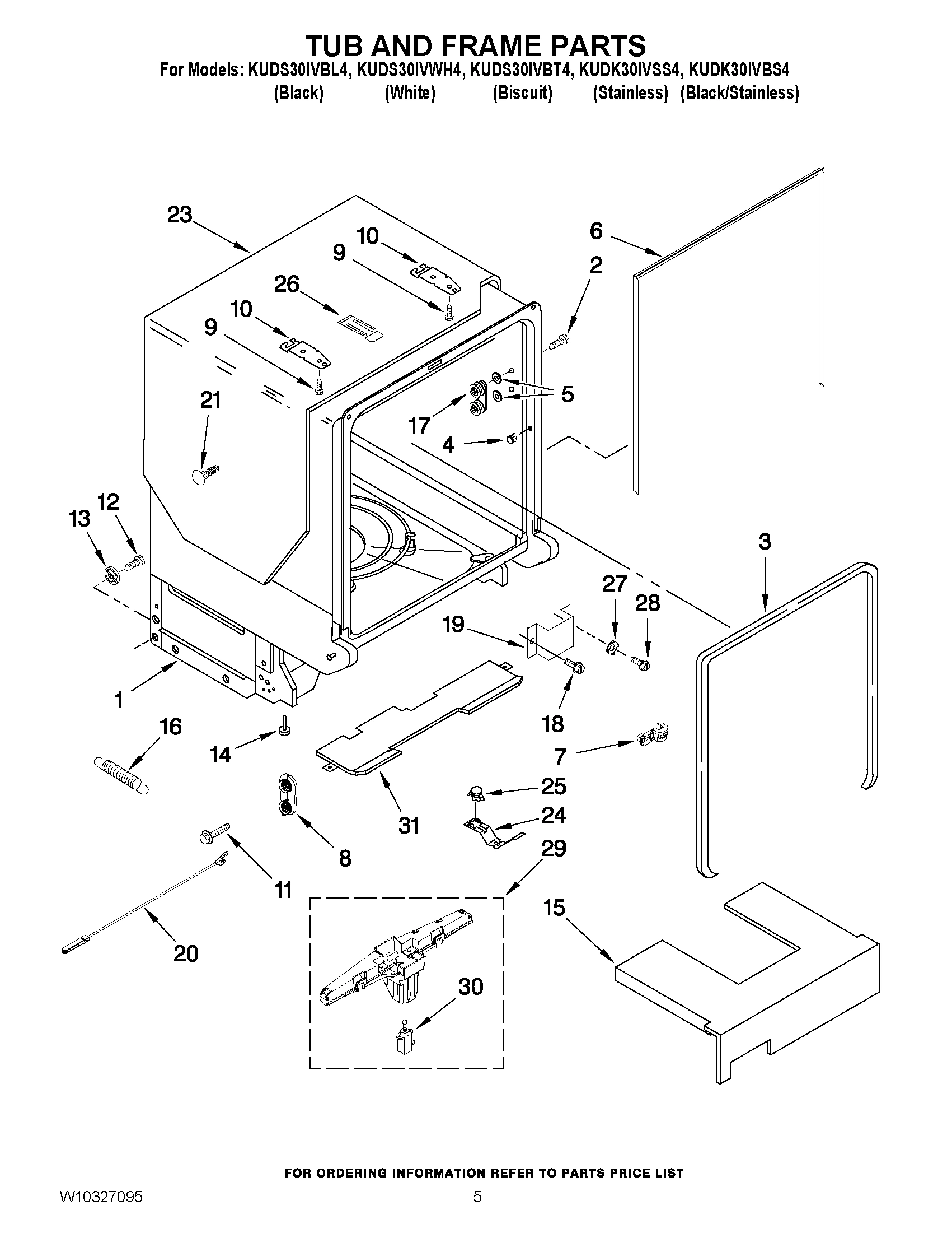 05 - TUB AND FRAME PARTS
