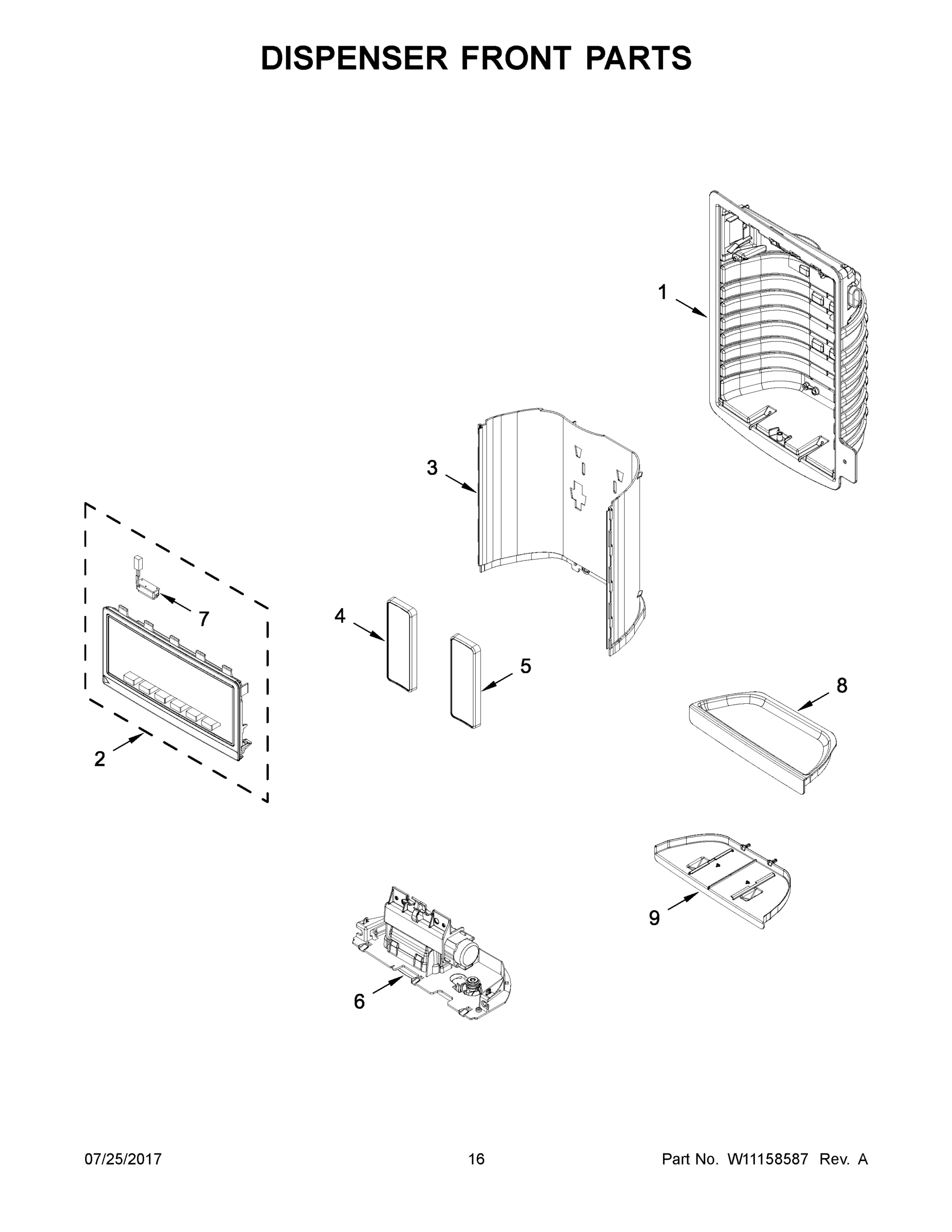 09 - DISPENSER FRONT PARTS