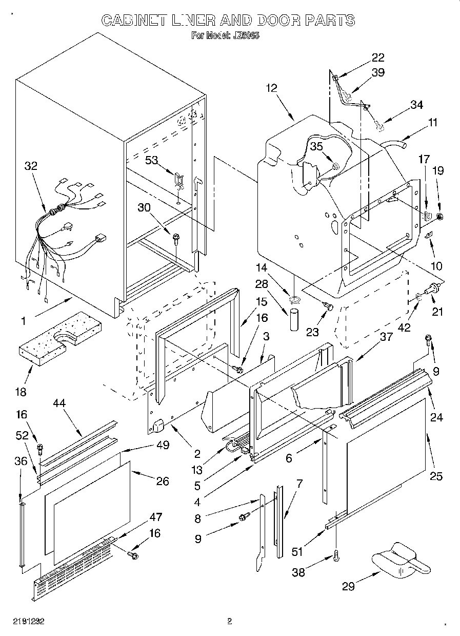 02 - CABINET LINER AND DOOR, LITERATURE