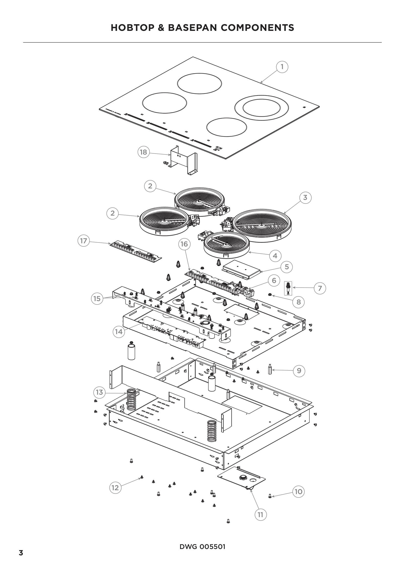 HOBTOP & BASEPAN COMPONENTS