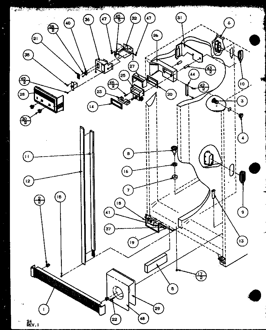 16 - REF/FZ CONTROLS AND CABINET PARTS