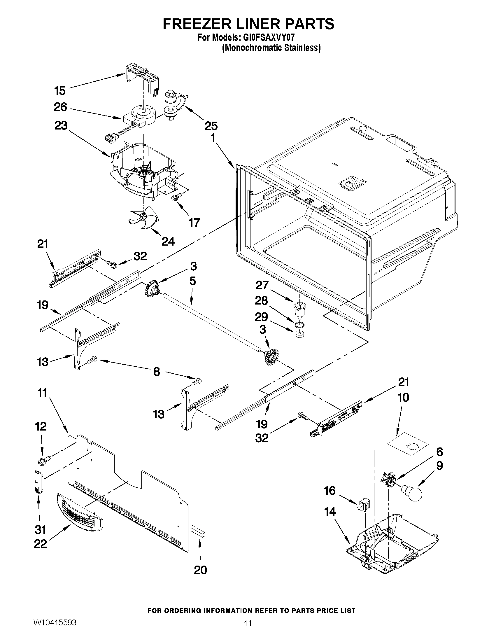 06 - FREEZER LINER PARTS