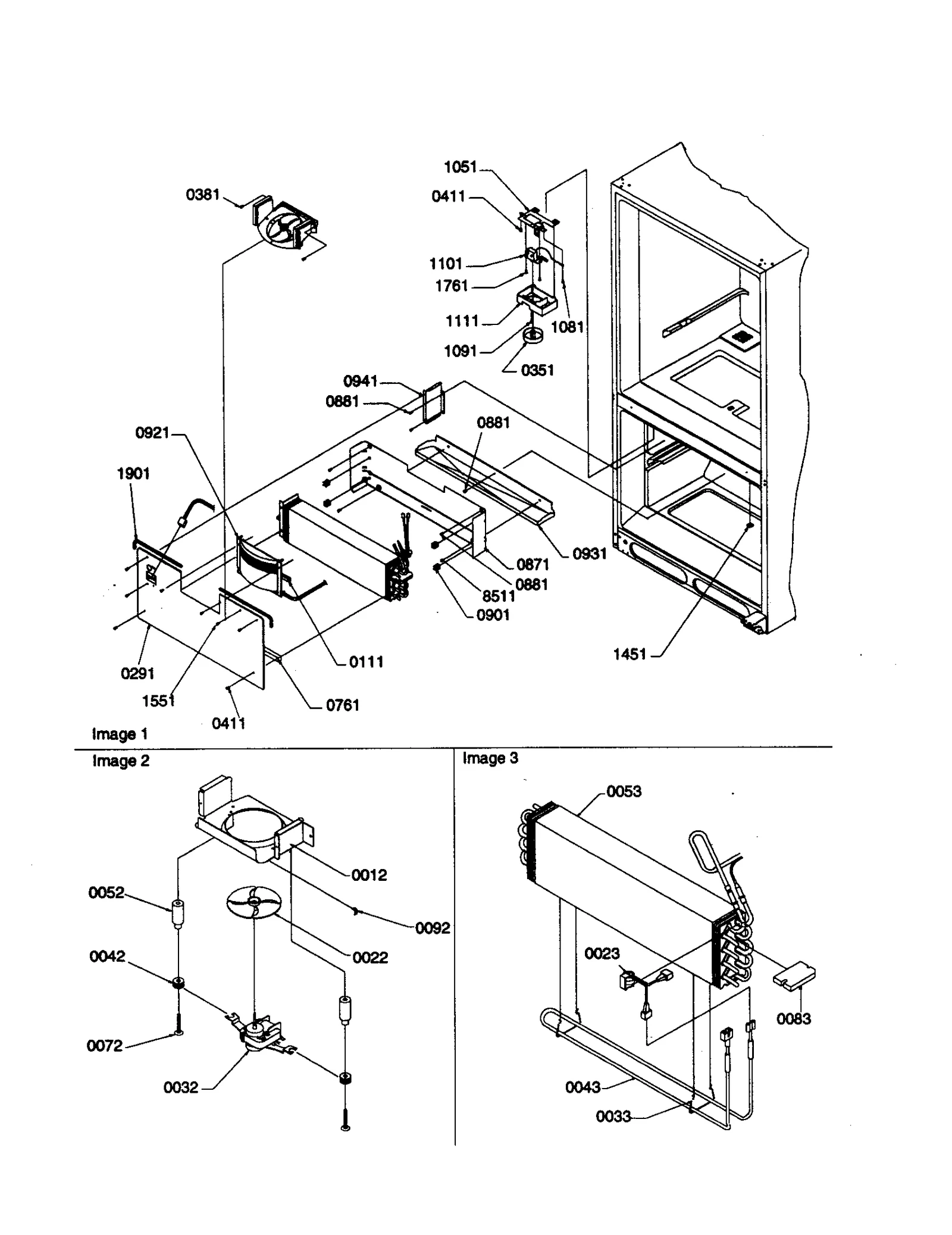 EVAPORATOR AND FREEZER CONTROL ASSEMBLY