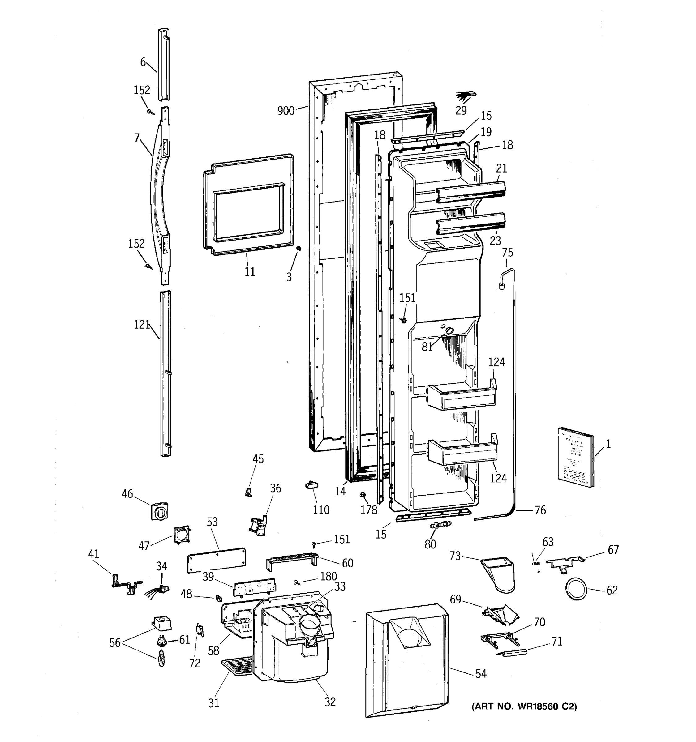 FREEZER DOOR