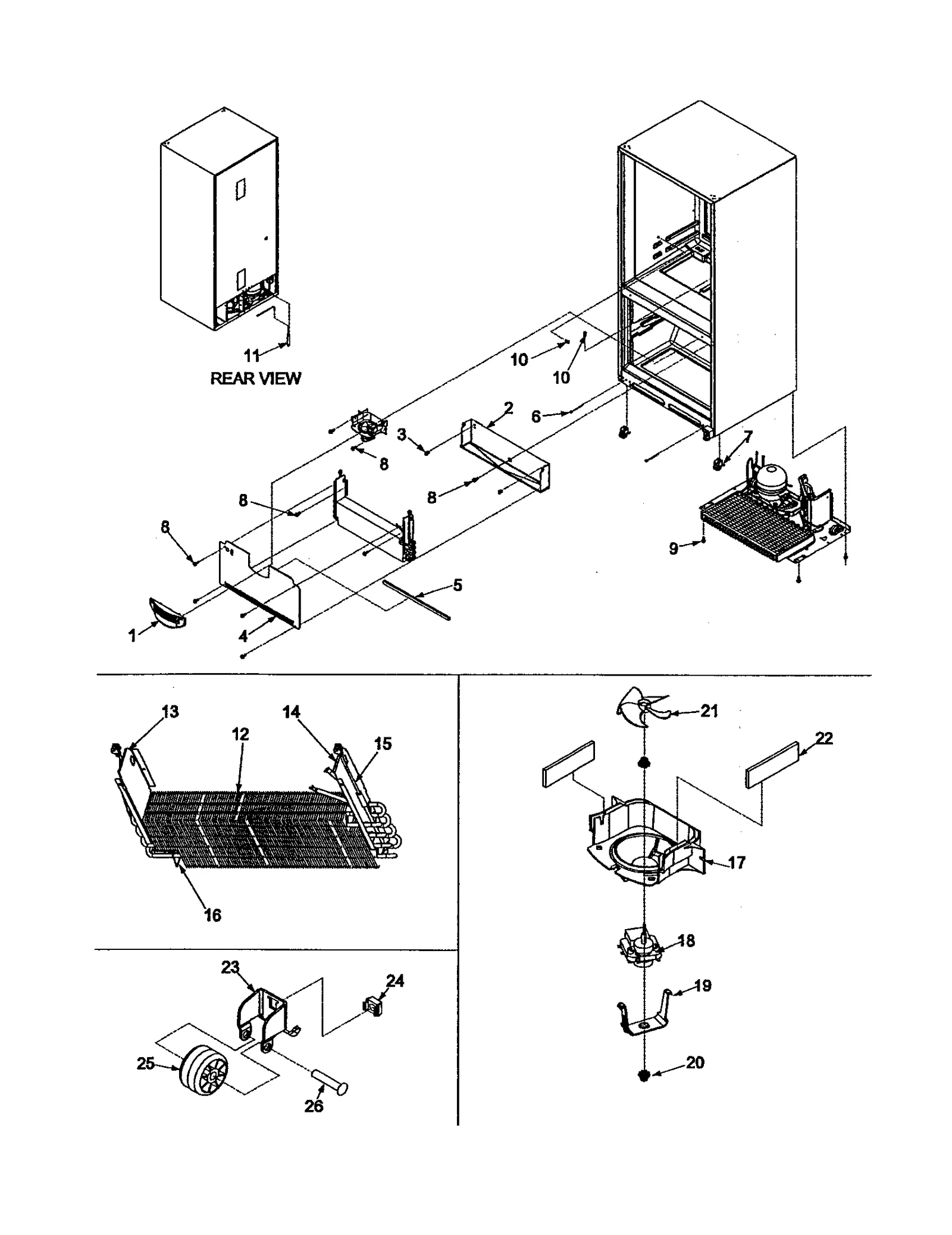 EVAPORATOR AREA/ROLLERS