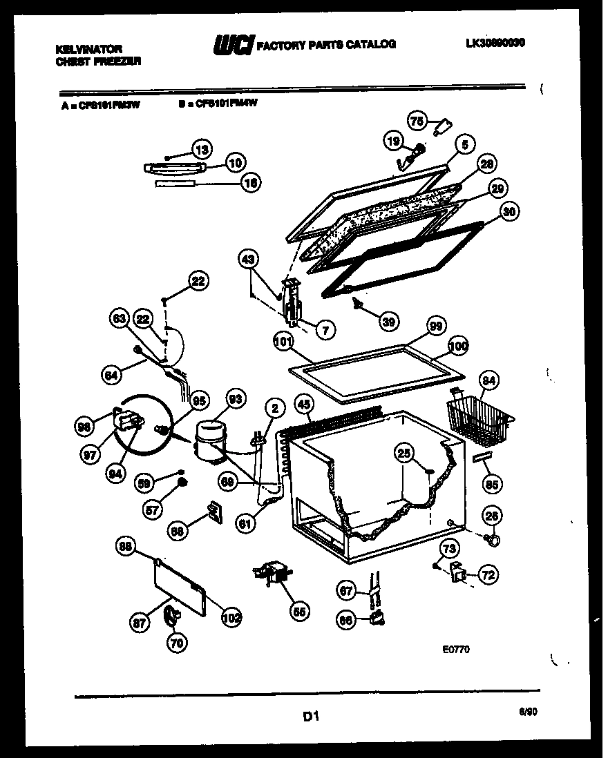 02 - CHEST FREEZER PARTS
