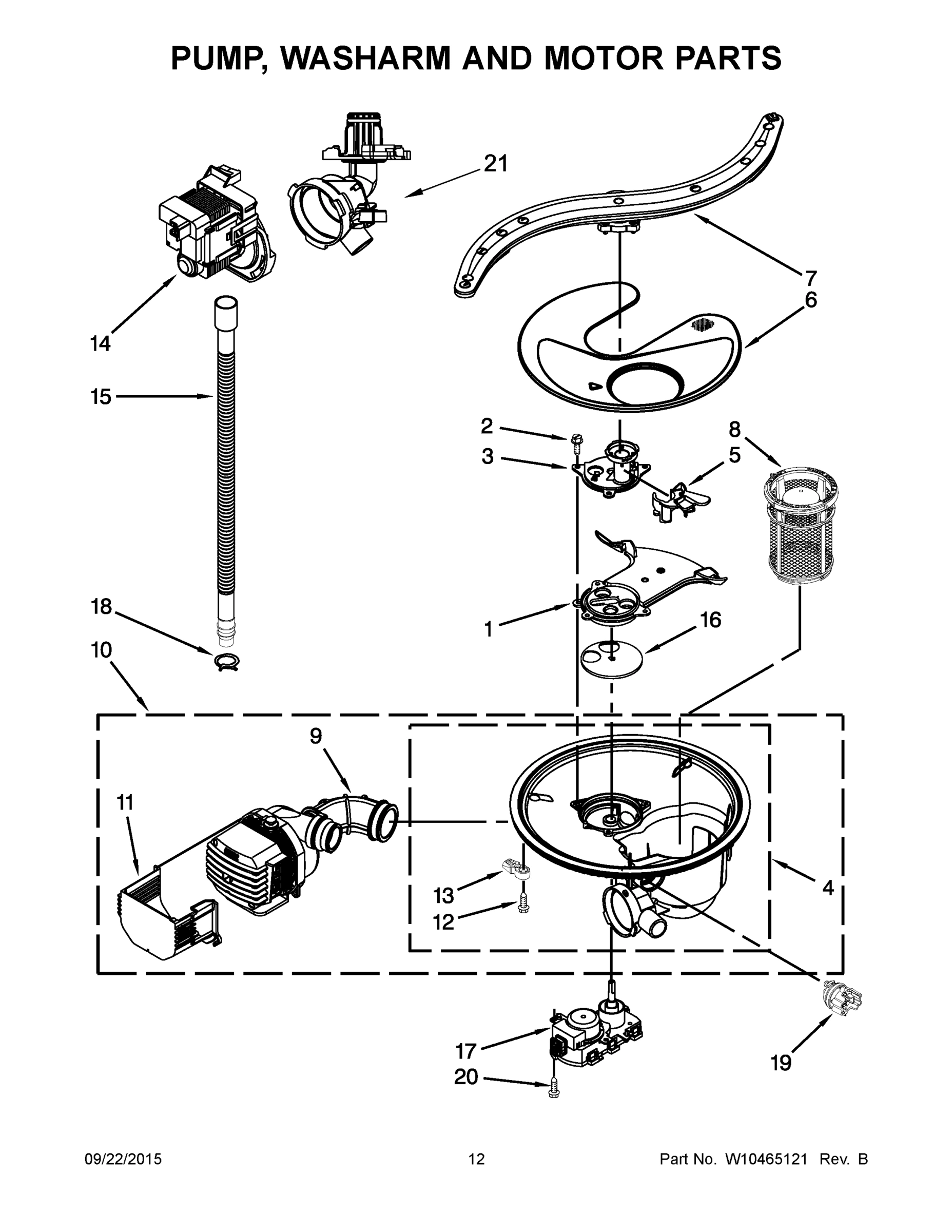 07 - PUMP, WASHARM AND MOTOR PARTS