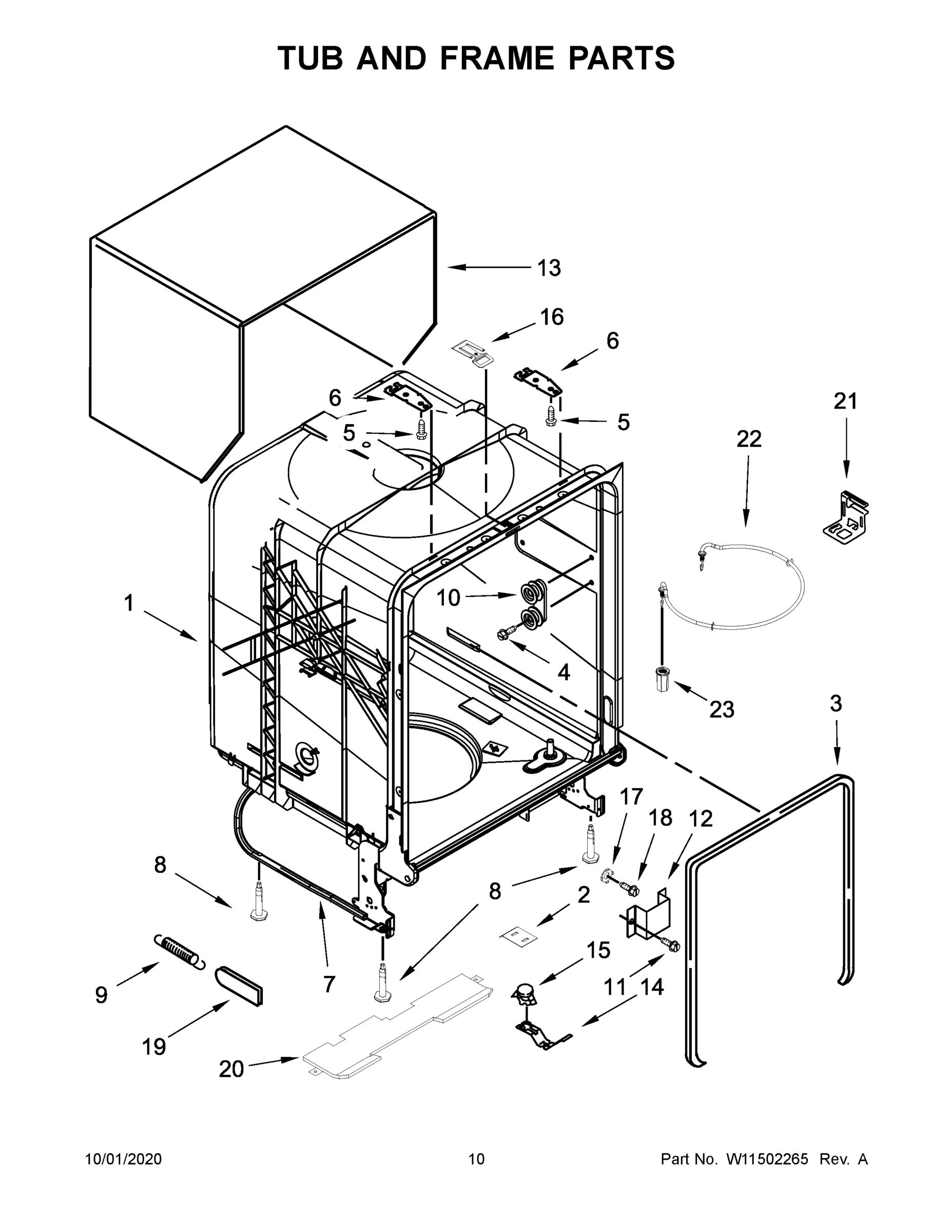 06 - TUB AND FRAME PARTS