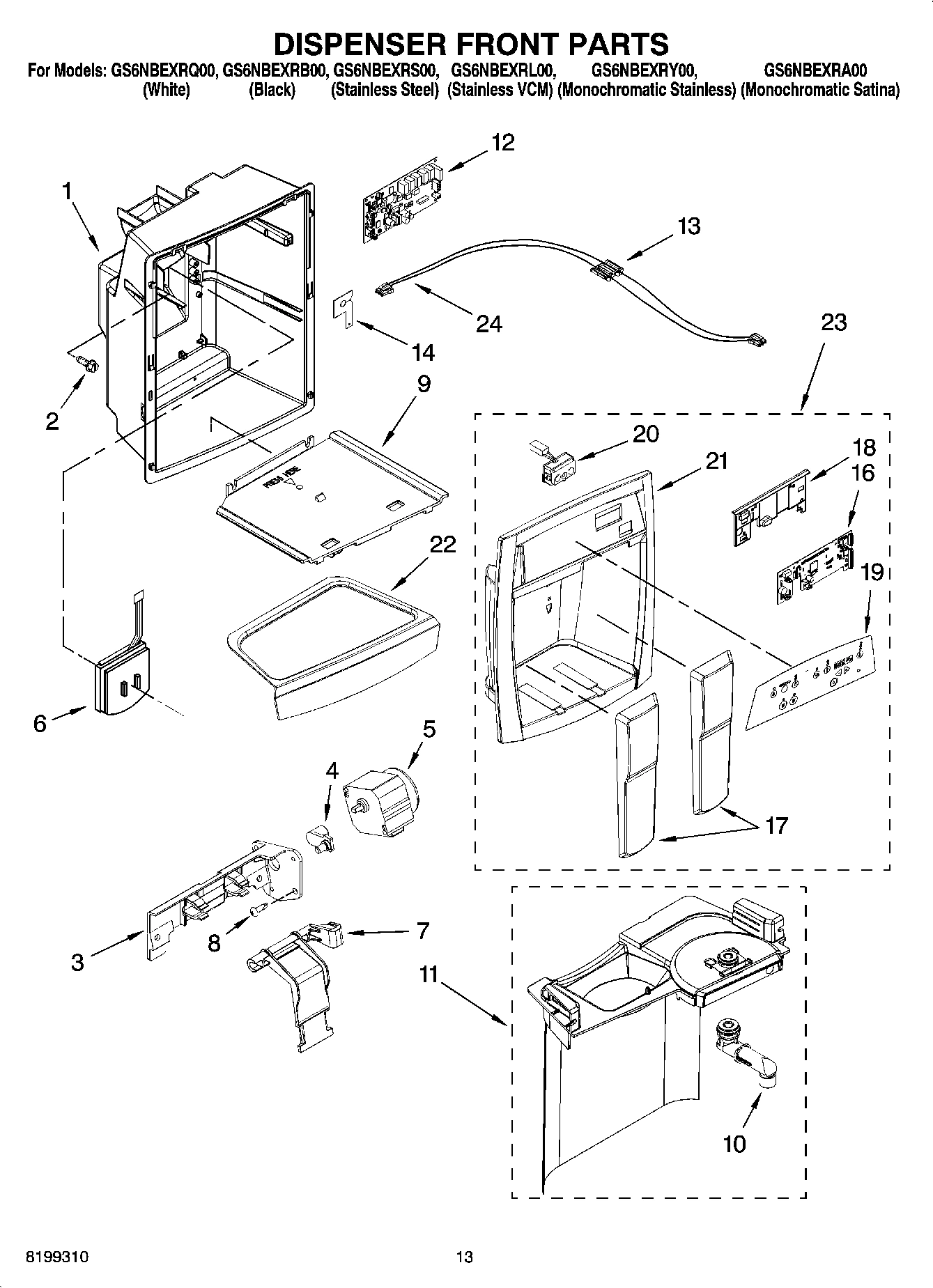 08 - DISPENSER FRONT PARTS