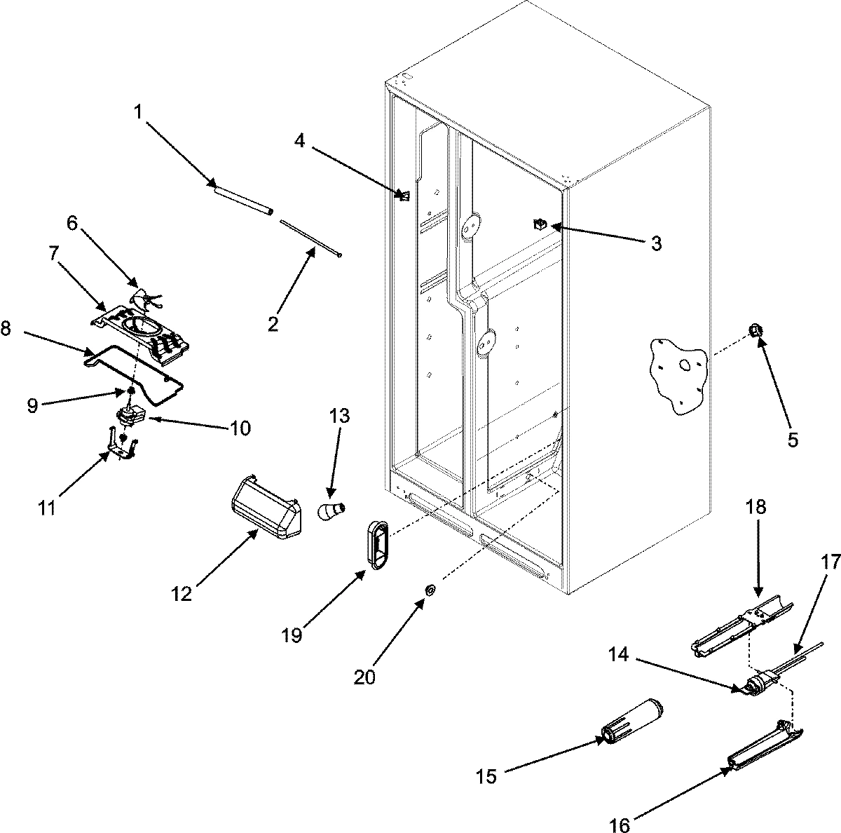 06 - EVAP FAN ASSY./CRISP LIGHT/WATERFILTER