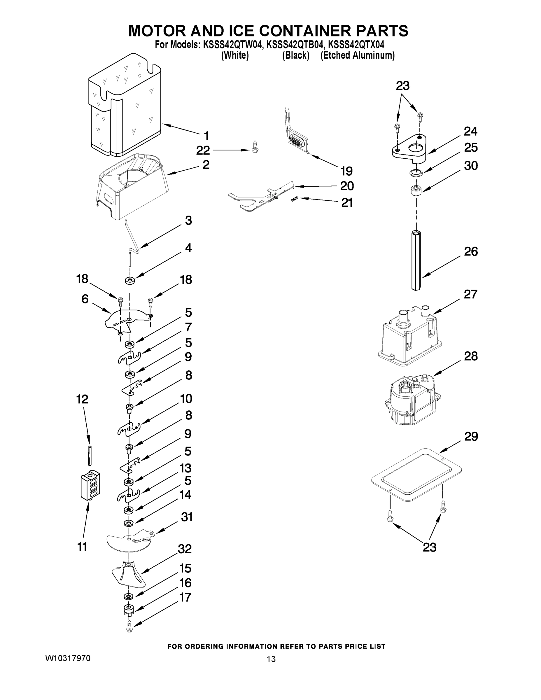 09 - MOTOR AND ICE CONTAINER PARTS