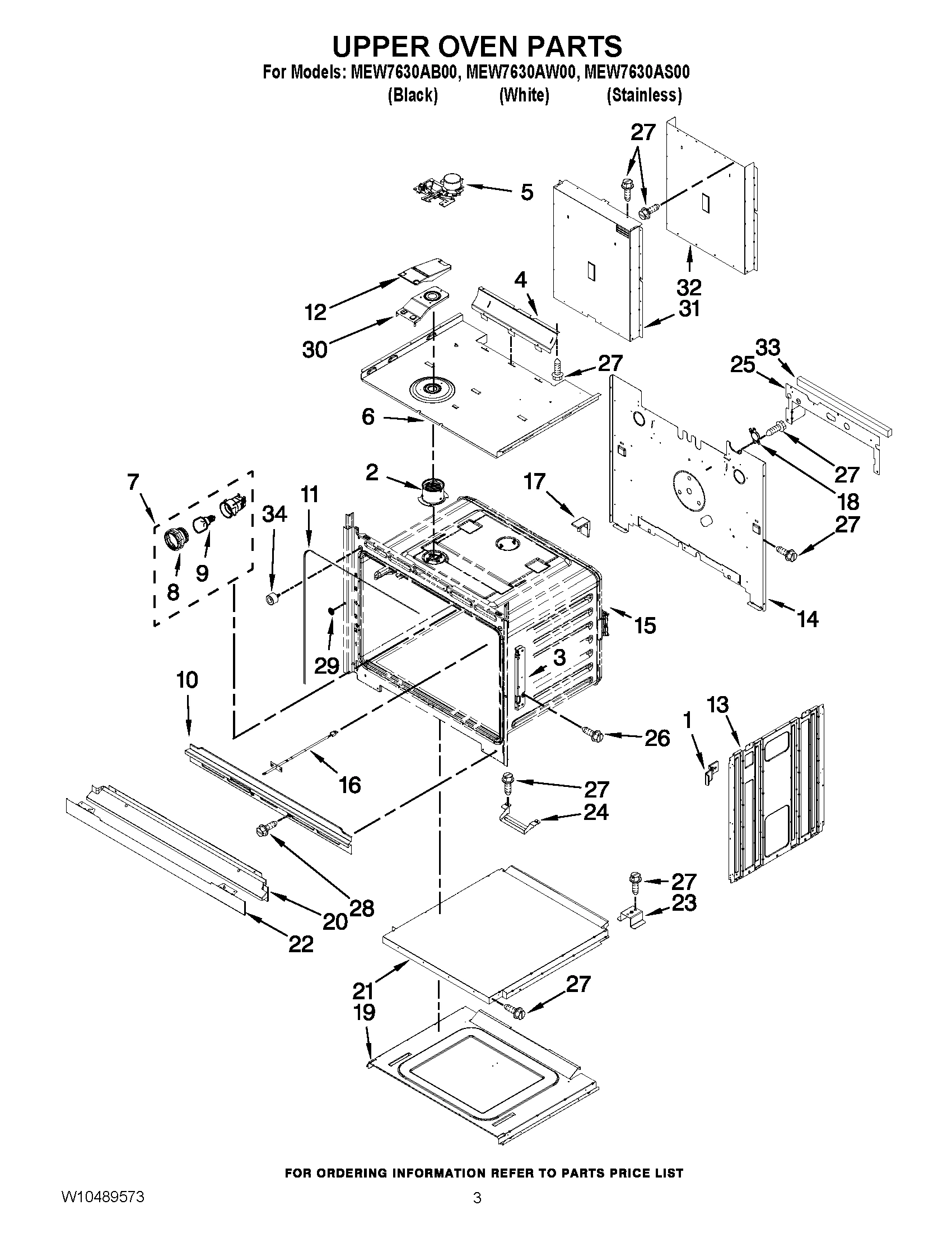 02 - UPPER OVEN PARTS