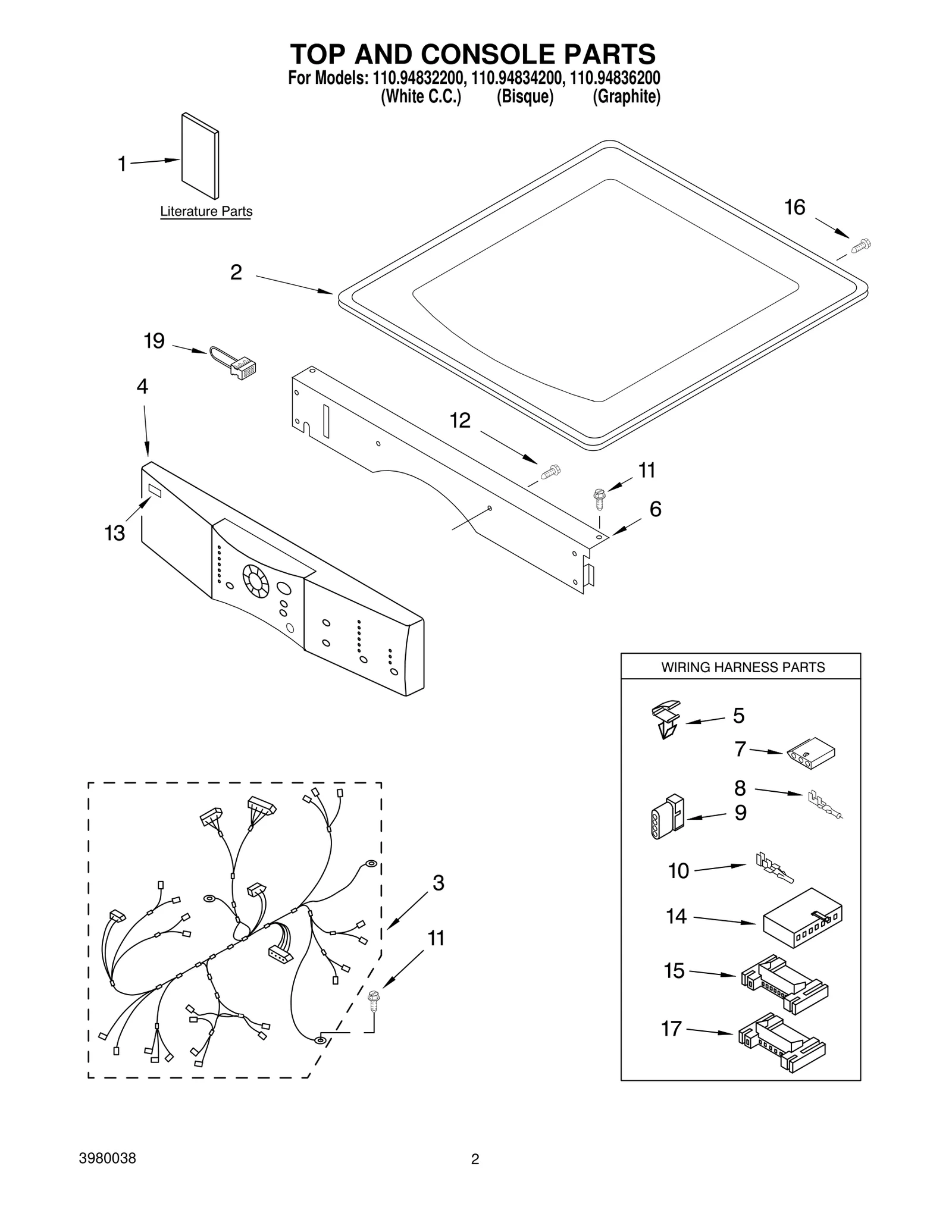TOP AND CONSOLE PARTS