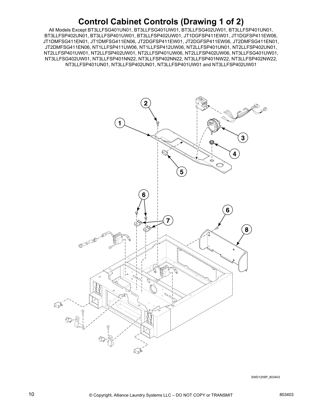 Control Cabinet Controls (Drawing 1 of 2)