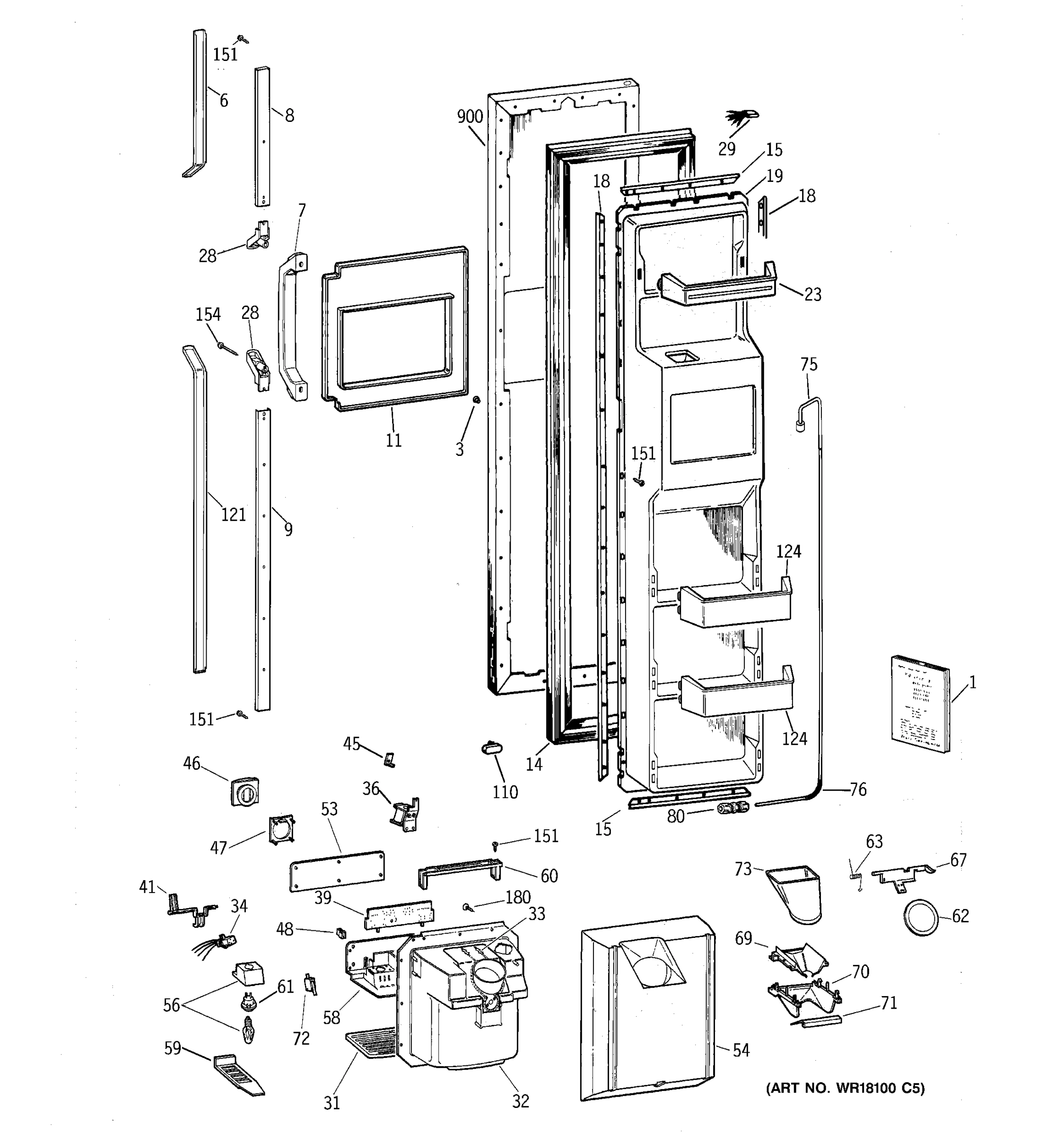 FREEZER DOOR