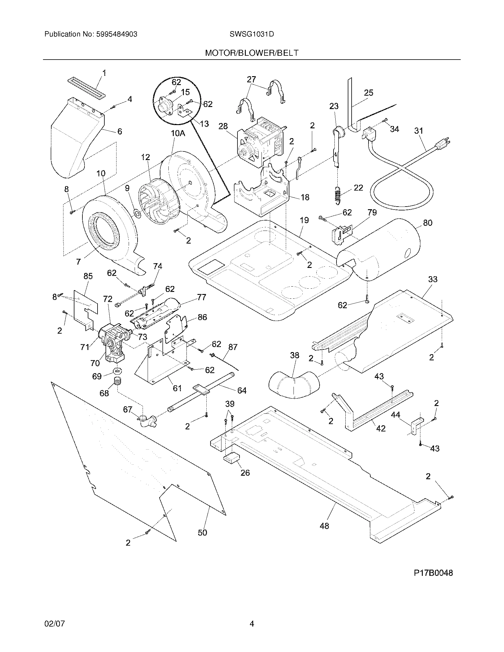 05 - MOTOR/BLOWER/BELT
