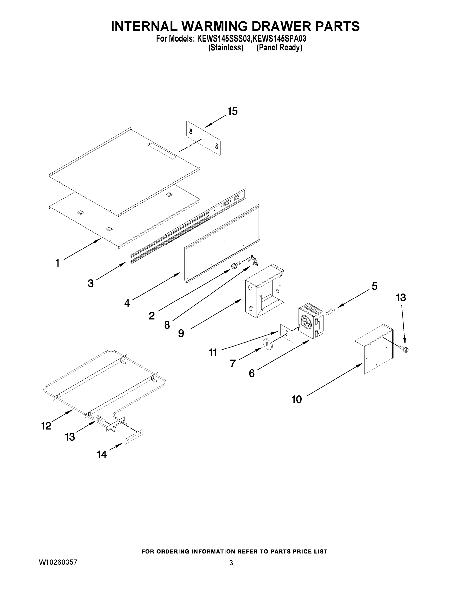 02 - INTERNAL WARMING DRAWER PARTS