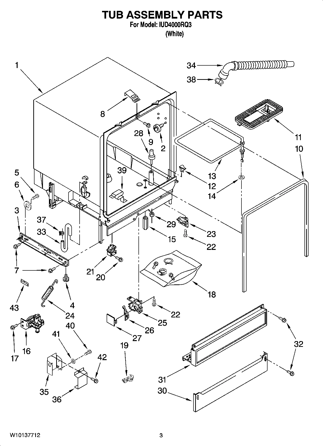 03 - TUB ASSEMBLY PARTS