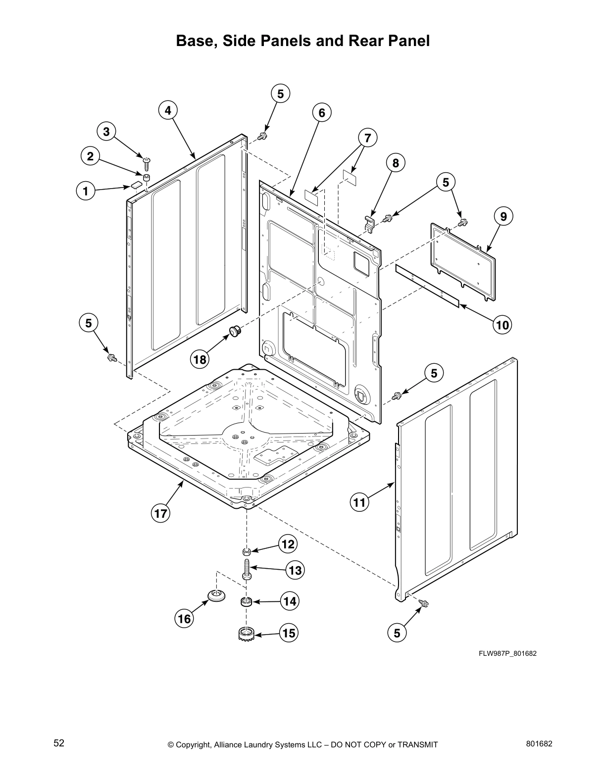 Base, Side Panels and Rear Panel