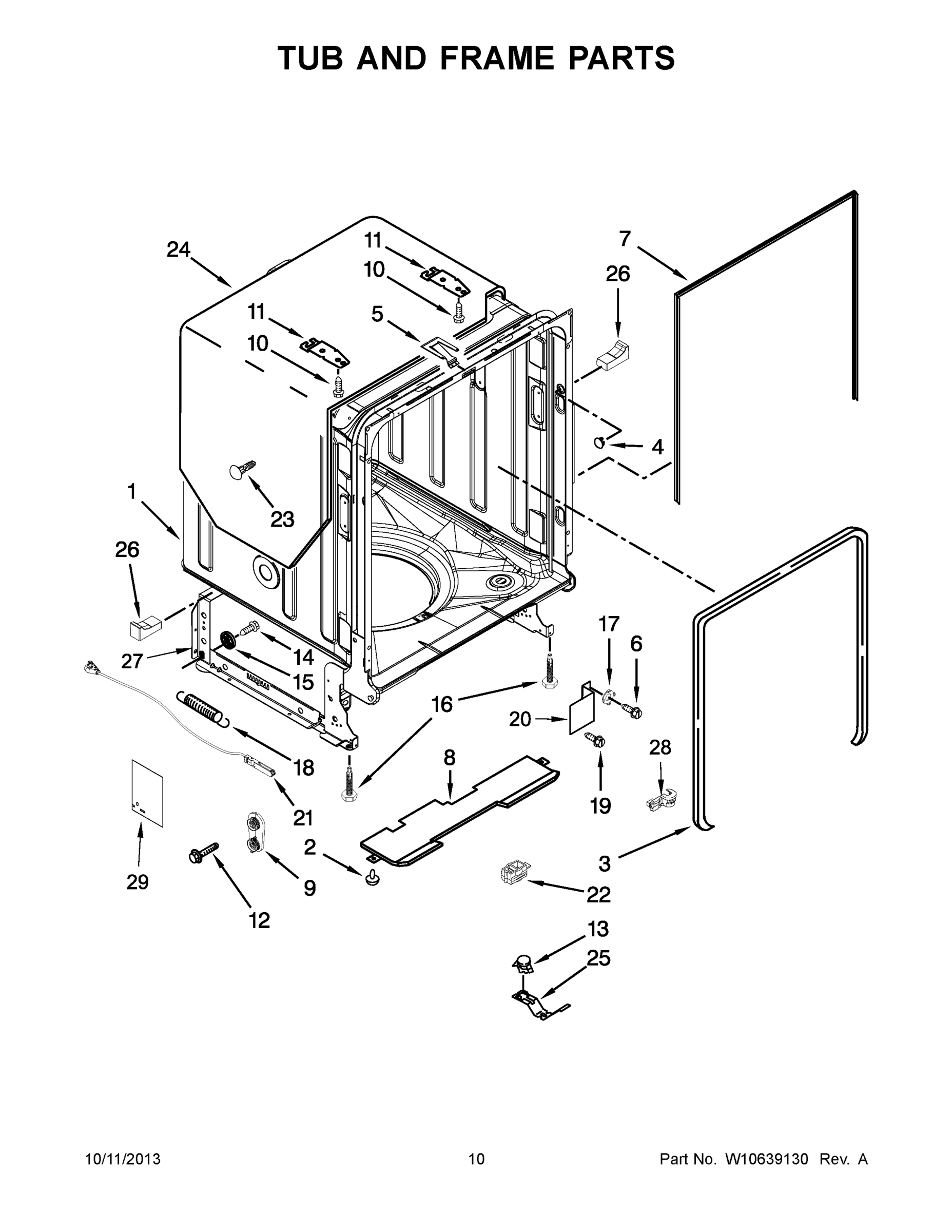 06 - TUB AND FRAME PARTS