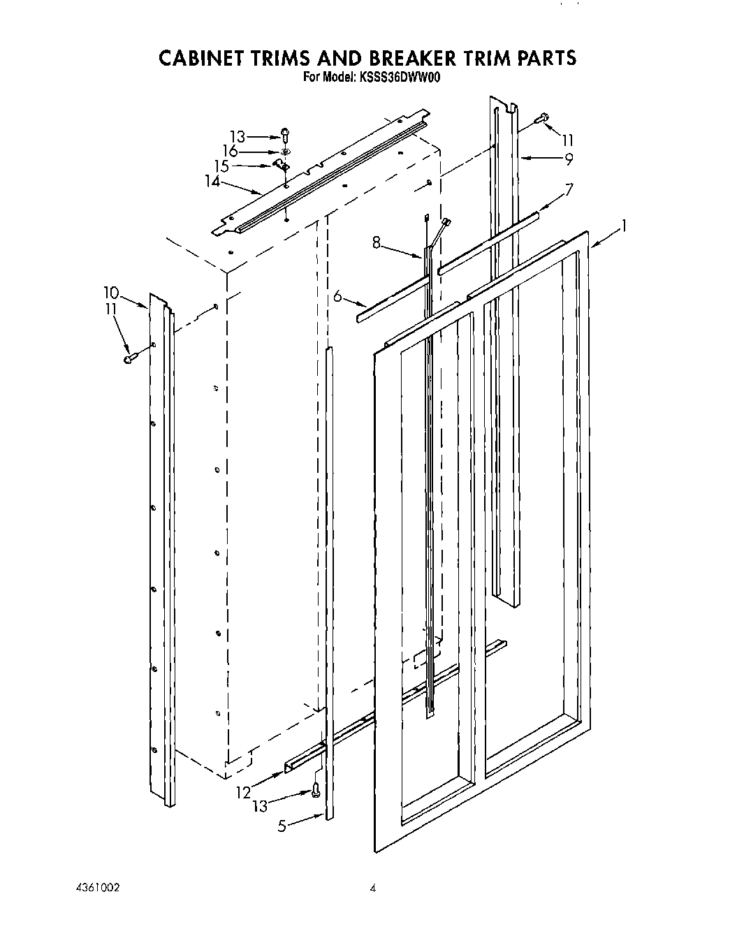 02 - CABINET TRIMS AND BREAKER TRIM